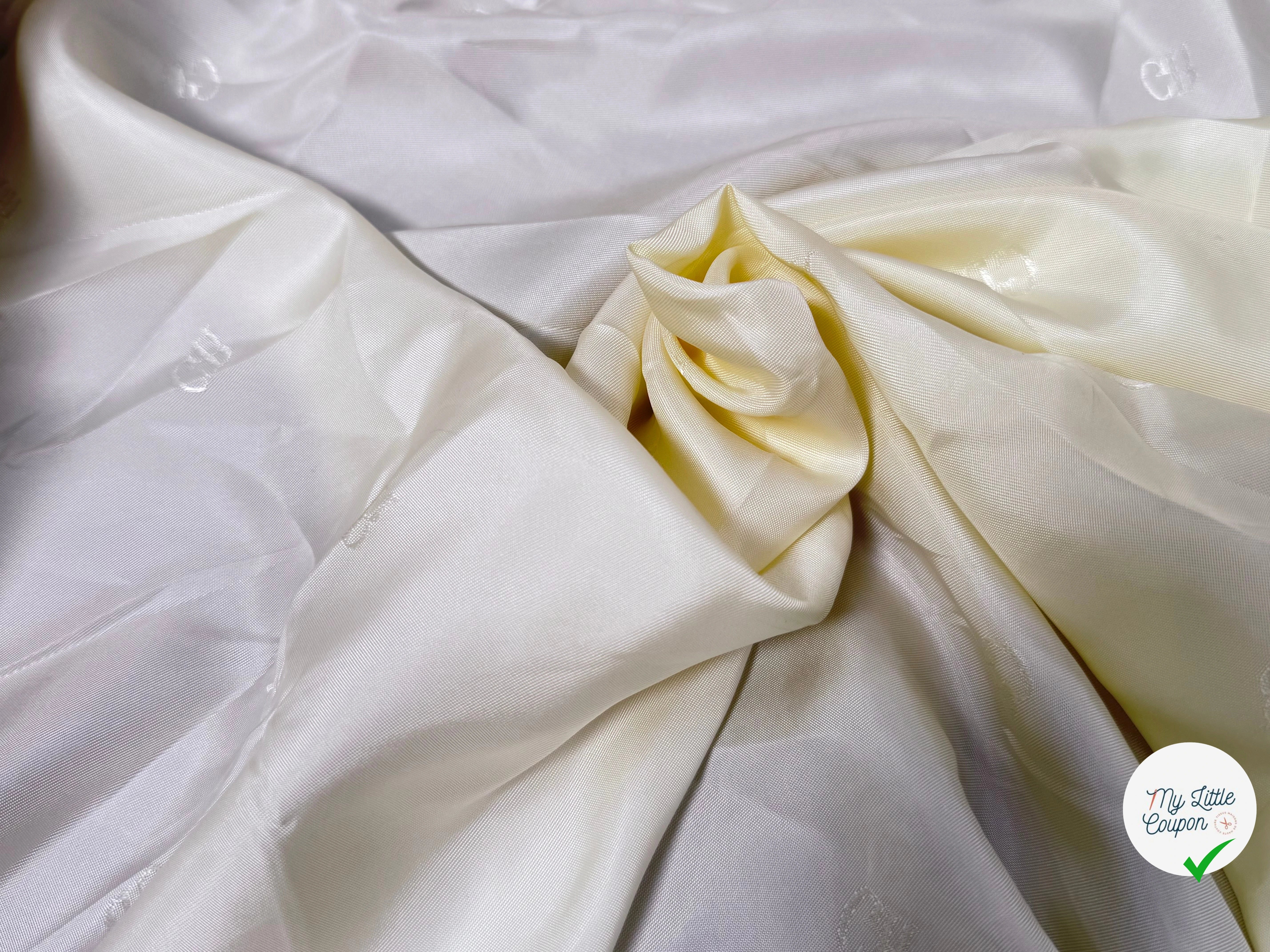 DOUBLURE VISCOSE ACETATE FROIDE #TAG GR ÉCRU LÉGÈREMENT VANILLE - My Little Coupon