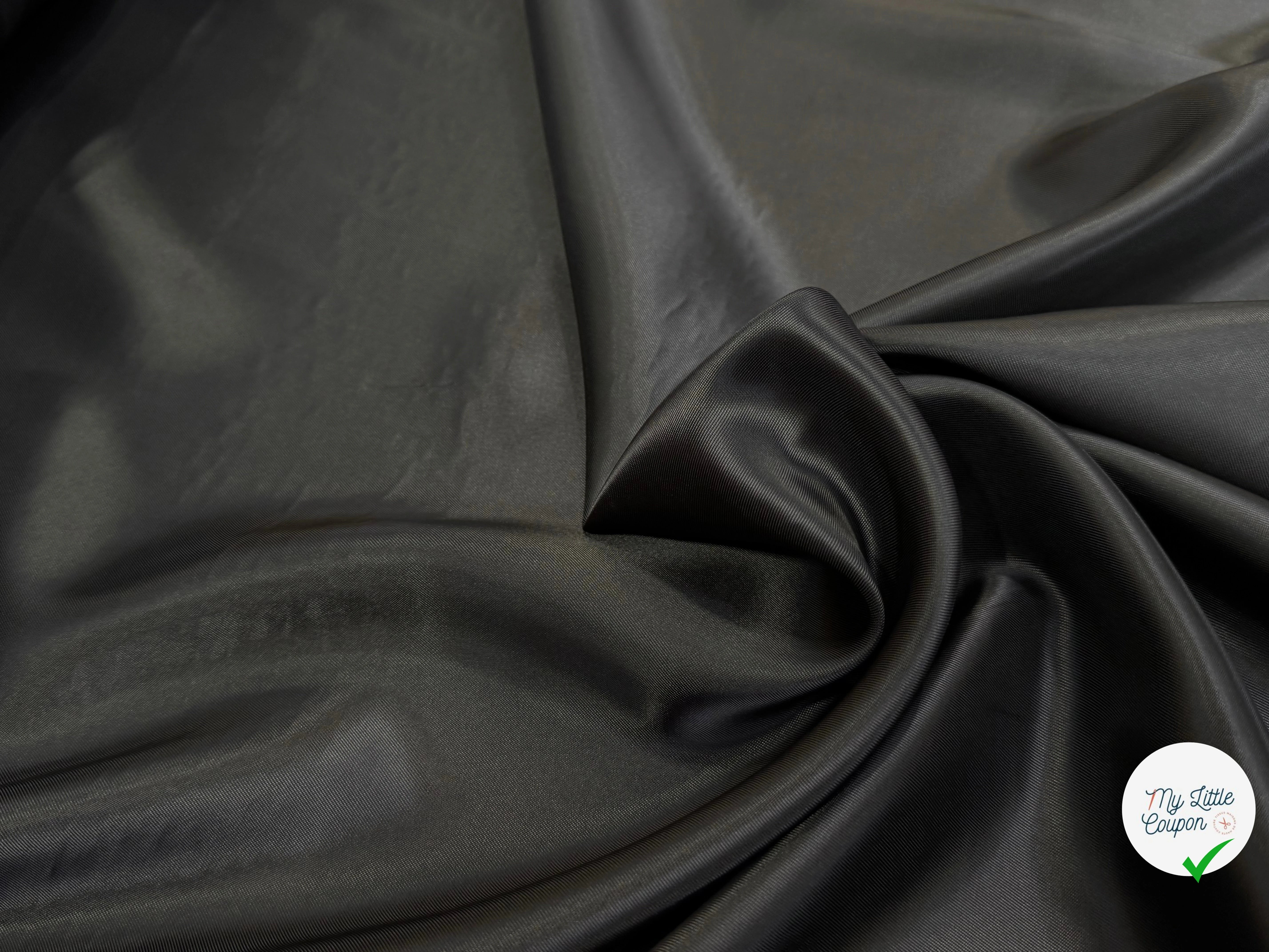 DOUBLURE VISCOSE ACETATE MARRON PRESQUE NOIR 49% VISCOSE - My Little Coupon