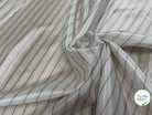 DOUBLURE VISCOSE BLANC CASSÉ À RAYURES GRISE CHIC - My Little Coupon