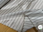 DOUBLURE VISCOSE BLANC CASSÉ À RAYURES GRISE CHIC - My Little Coupon