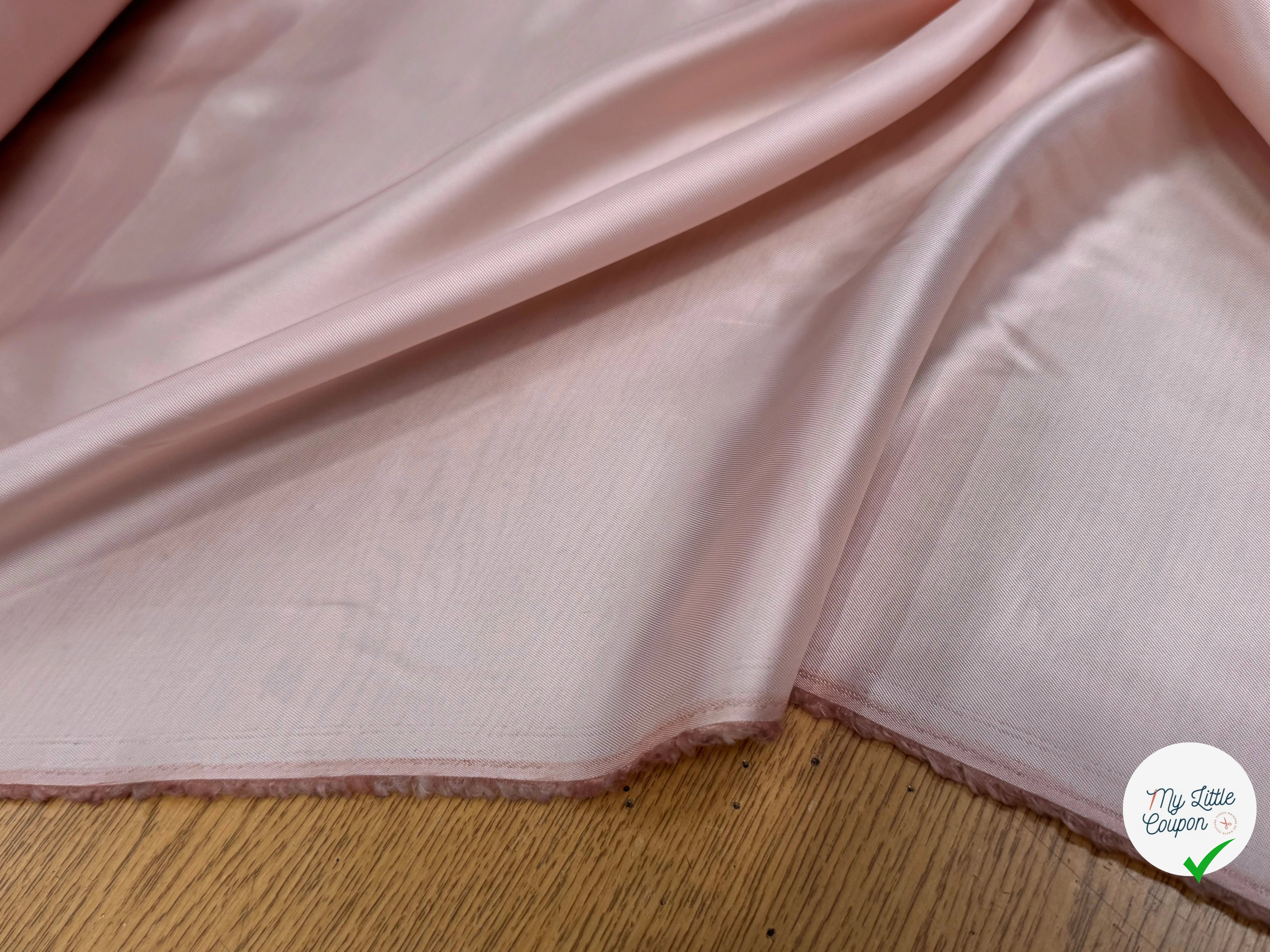 DOUBLURE VISCOSE CUPRO FROIDE ROSE PALE 50% VISCOSE - My Little Coupon
