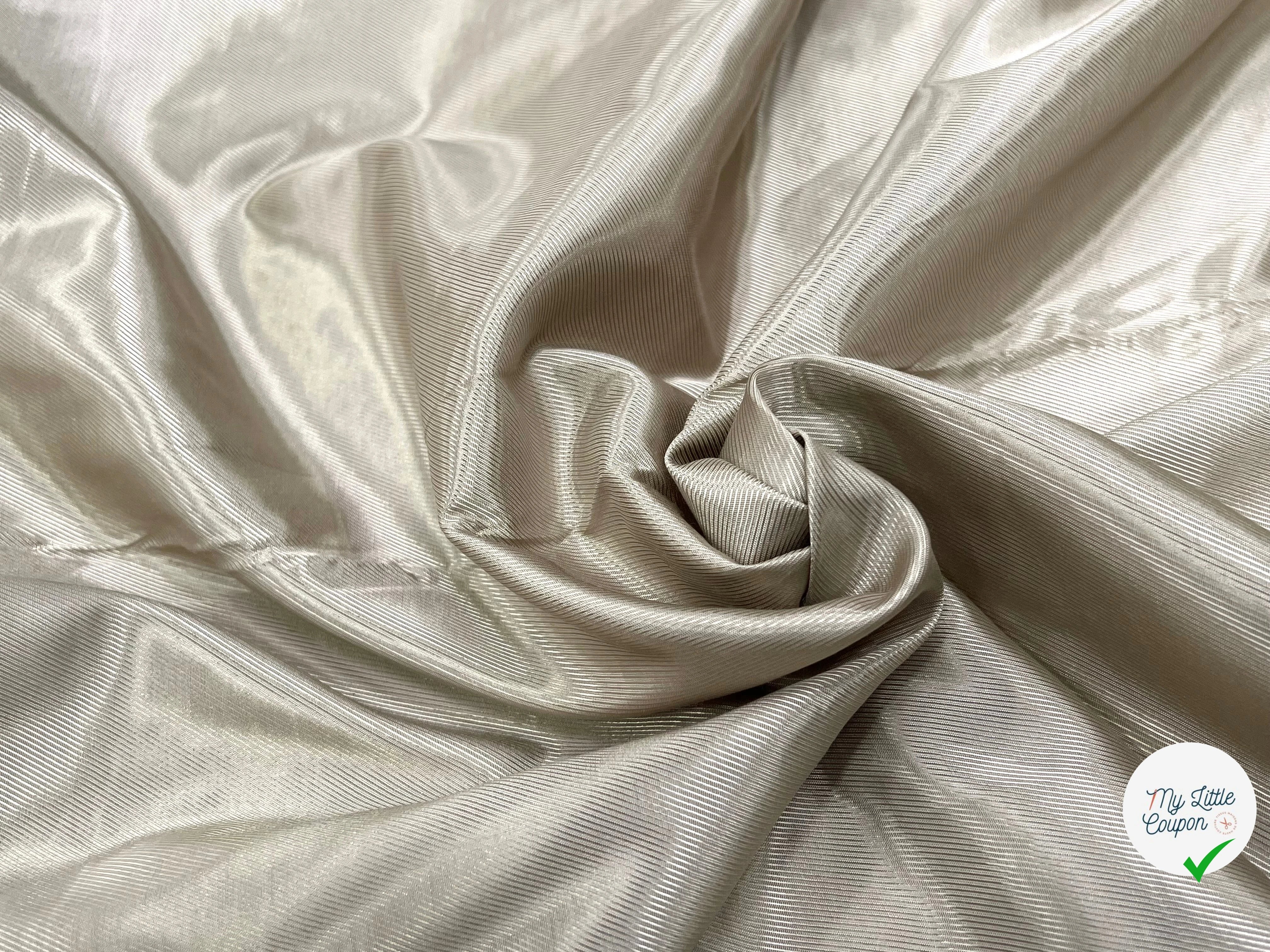 DOUBLURE VISCOSE DRILL FLUIDE BEIGE FONCÉ 100% VI - My Little Coupon