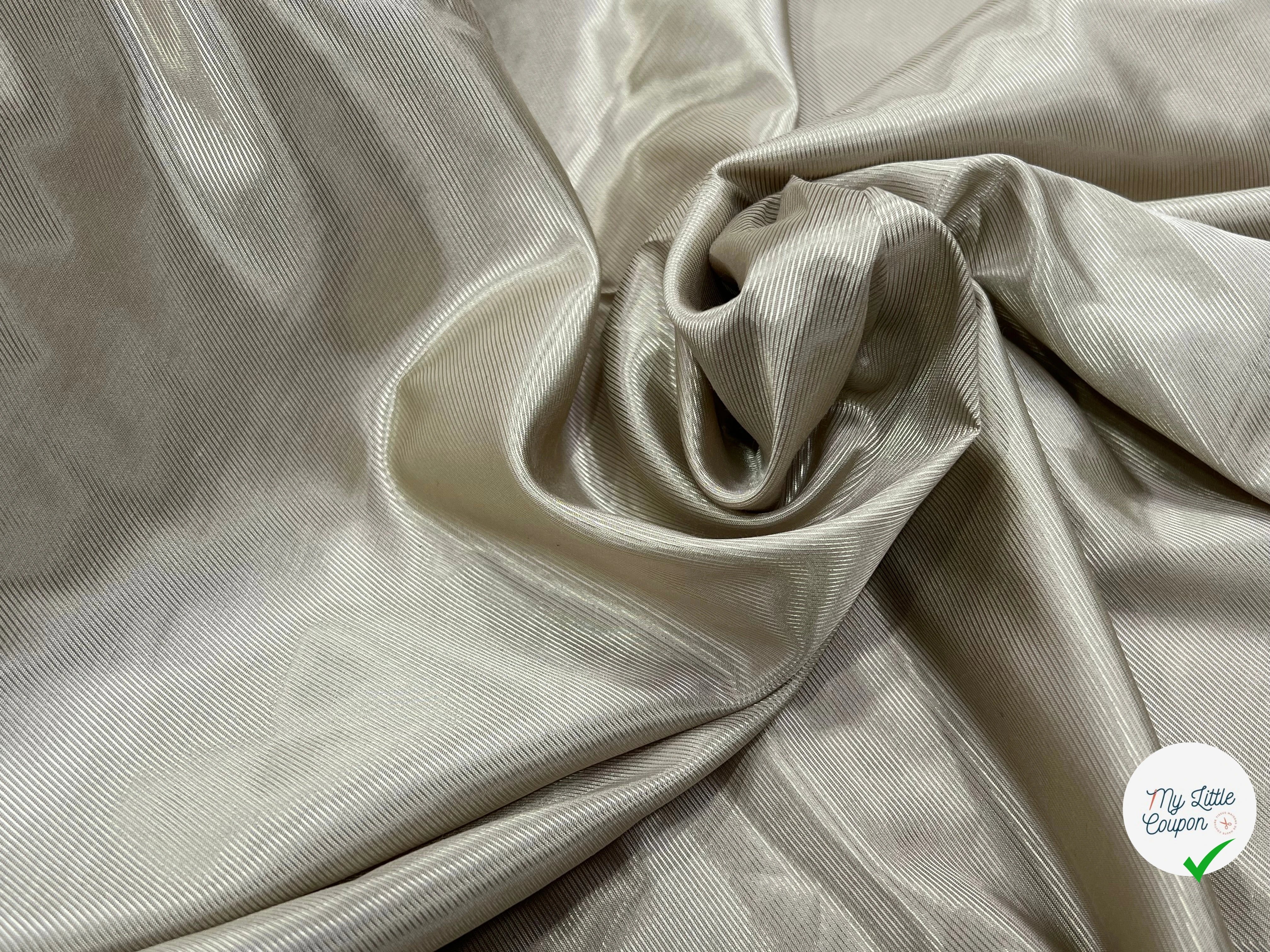 DOUBLURE VISCOSE DRILL FLUIDE BEIGE FONCÉ 100% VI - My Little Coupon