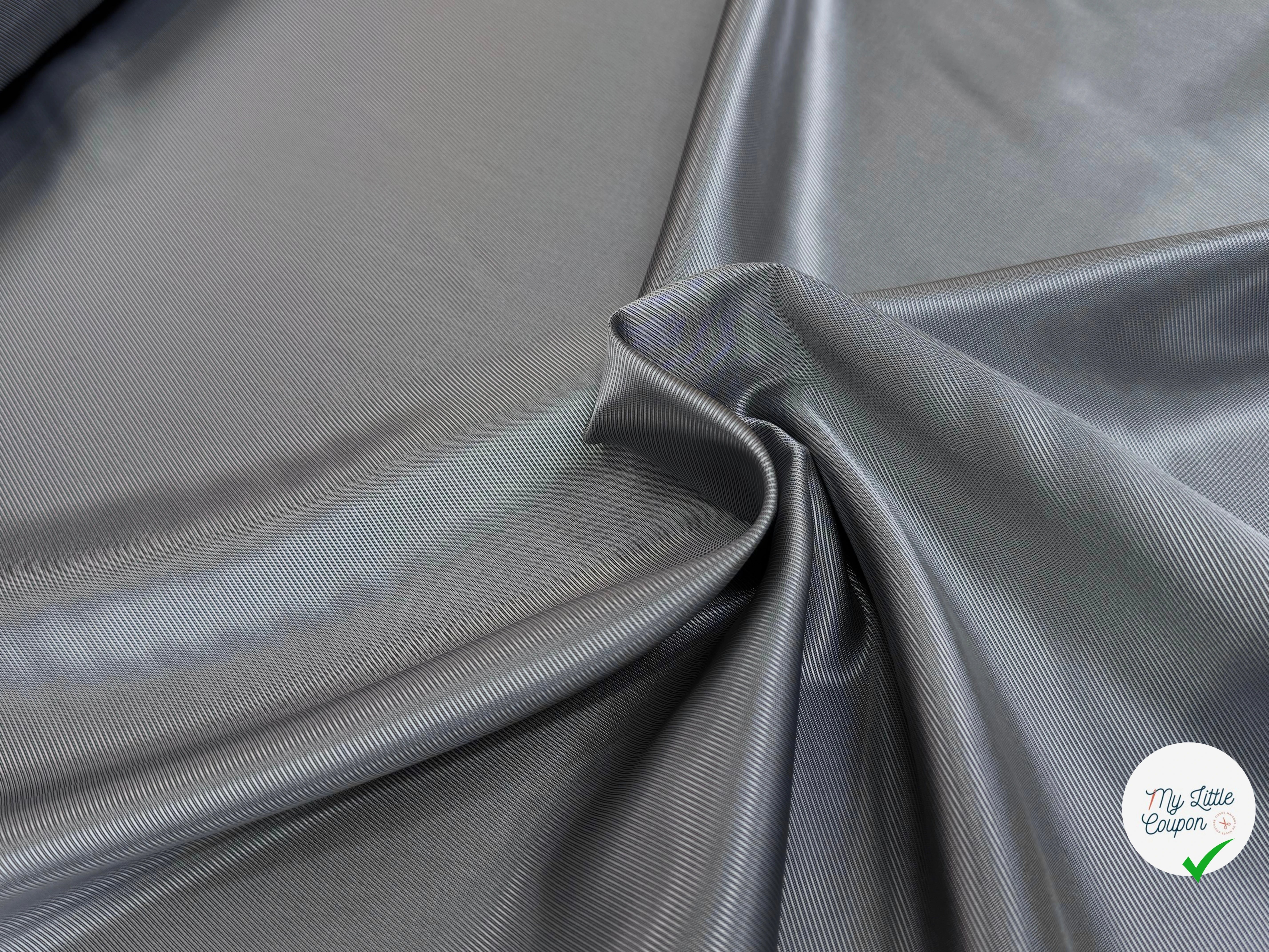 DOUBLURE VISCOSE DRILL GRIS ARGENTÉ - My Little Coupon