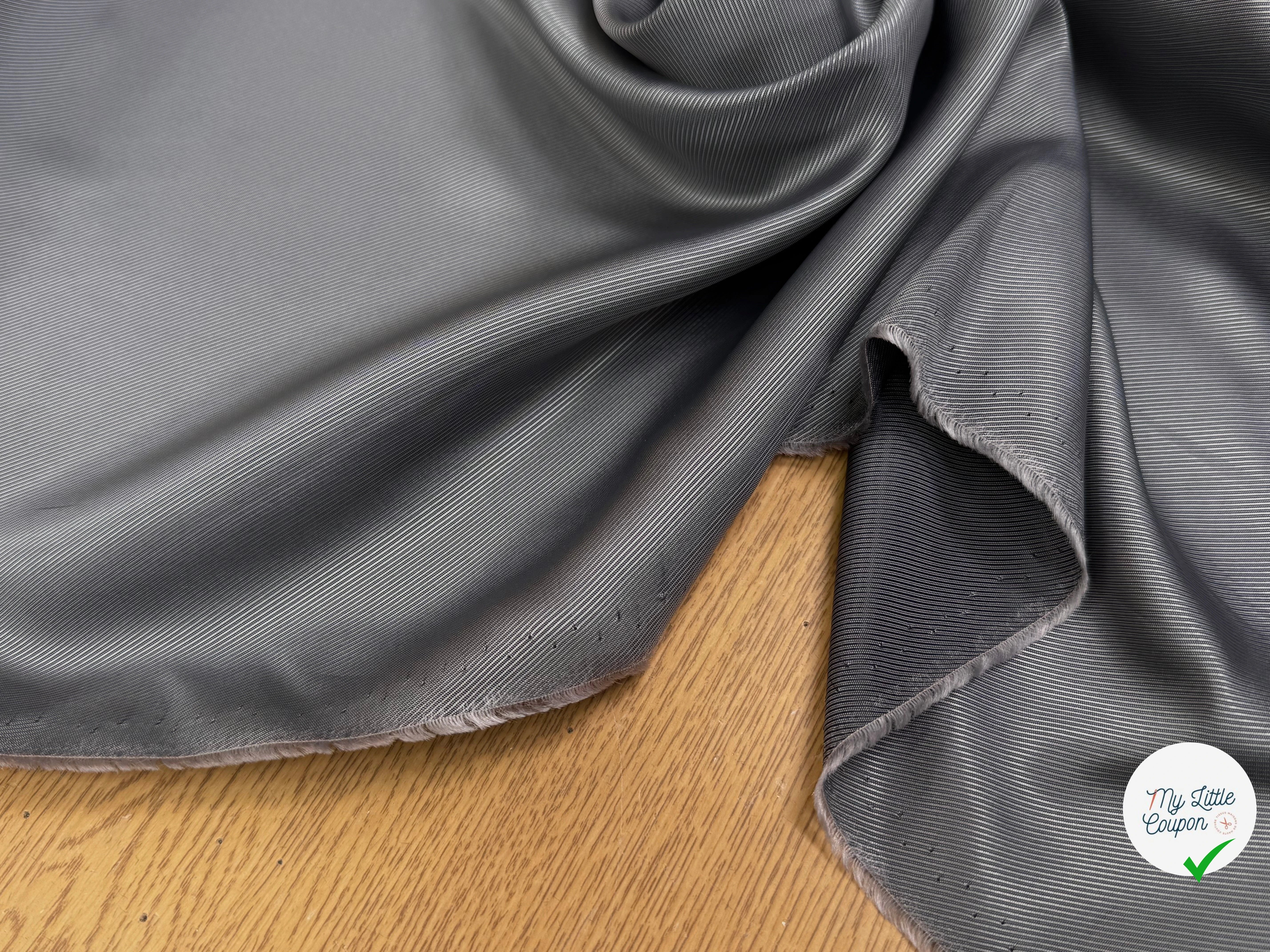 DOUBLURE VISCOSE DRILL GRIS AUBERGINE - My Little Coupon