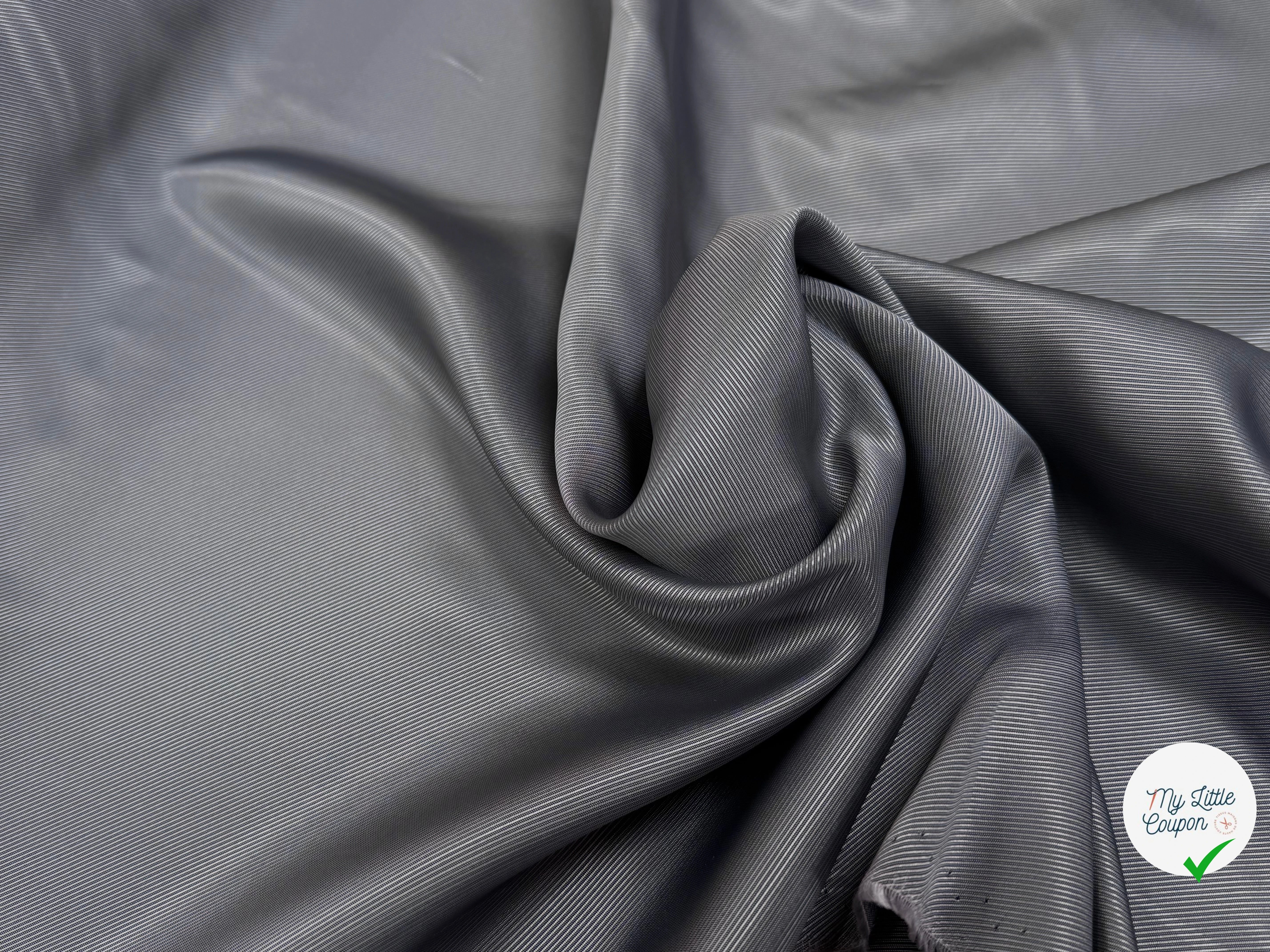 DOUBLURE VISCOSE DRILL GRIS AUBERGINE - My Little Coupon