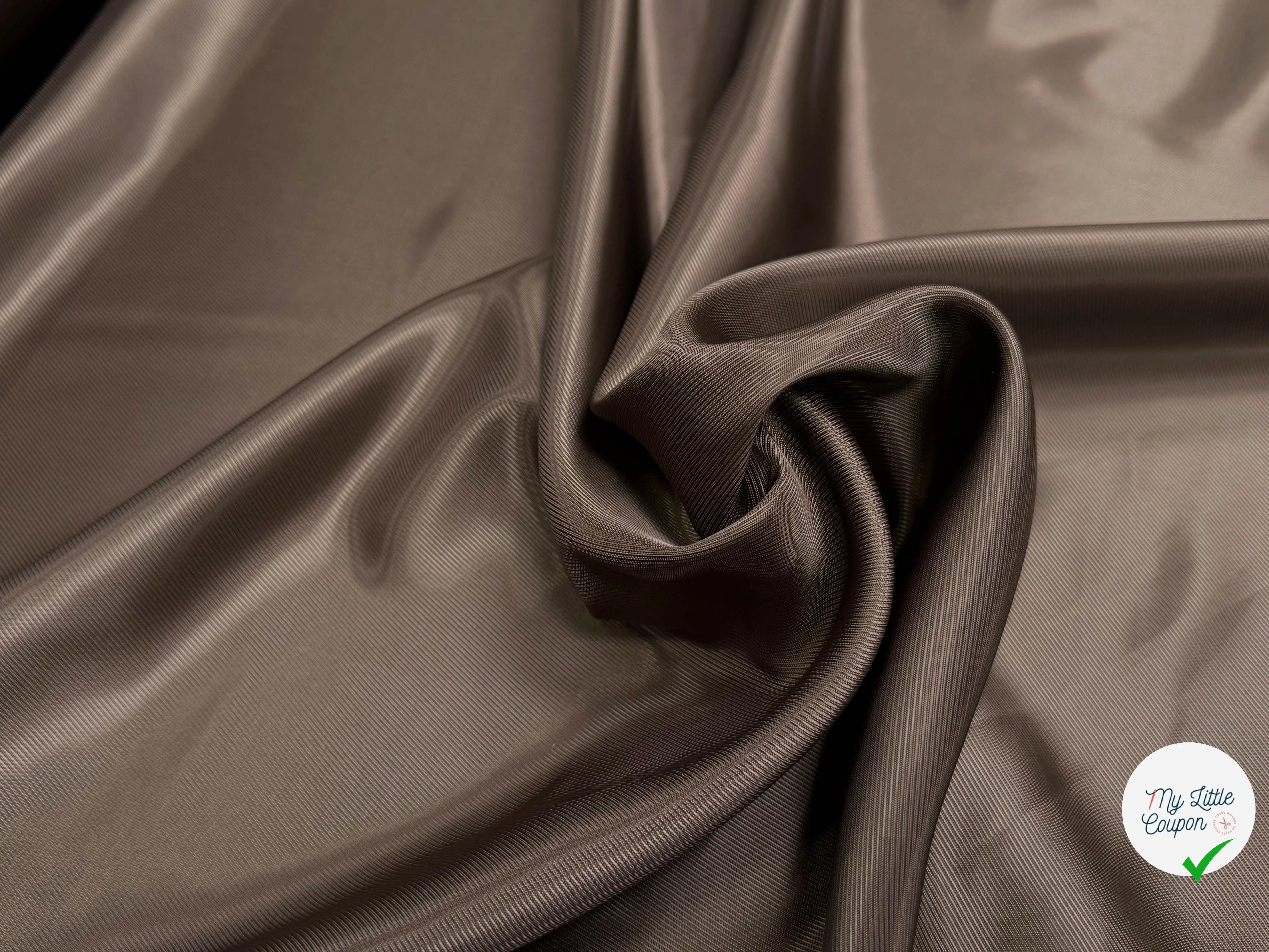 DOUBLURE VISCOSE DRILL MARRON NOISETTE - My Little Coupon