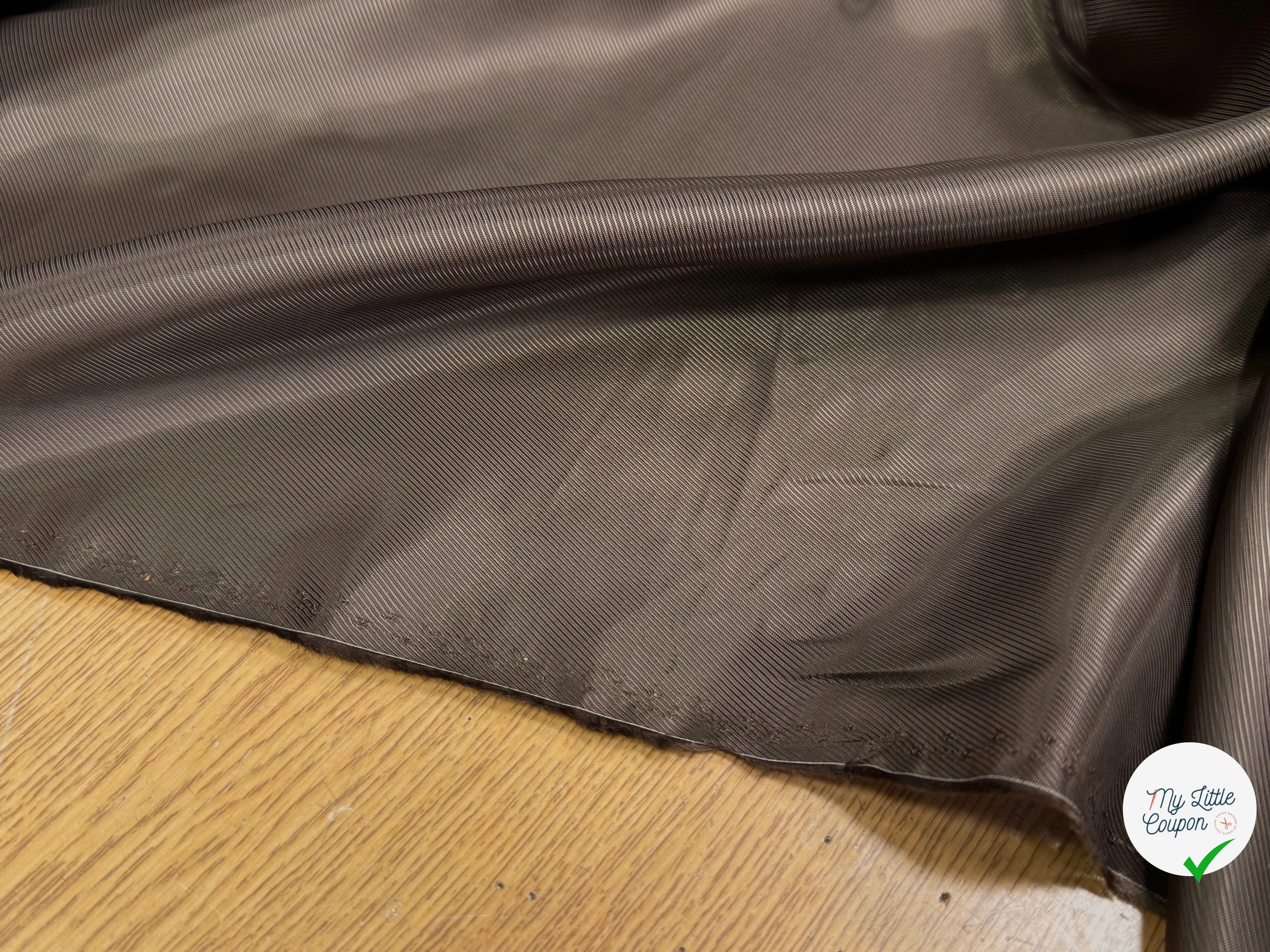 DOUBLURE VISCOSE DRILL MARRON NOISETTE - My Little Coupon