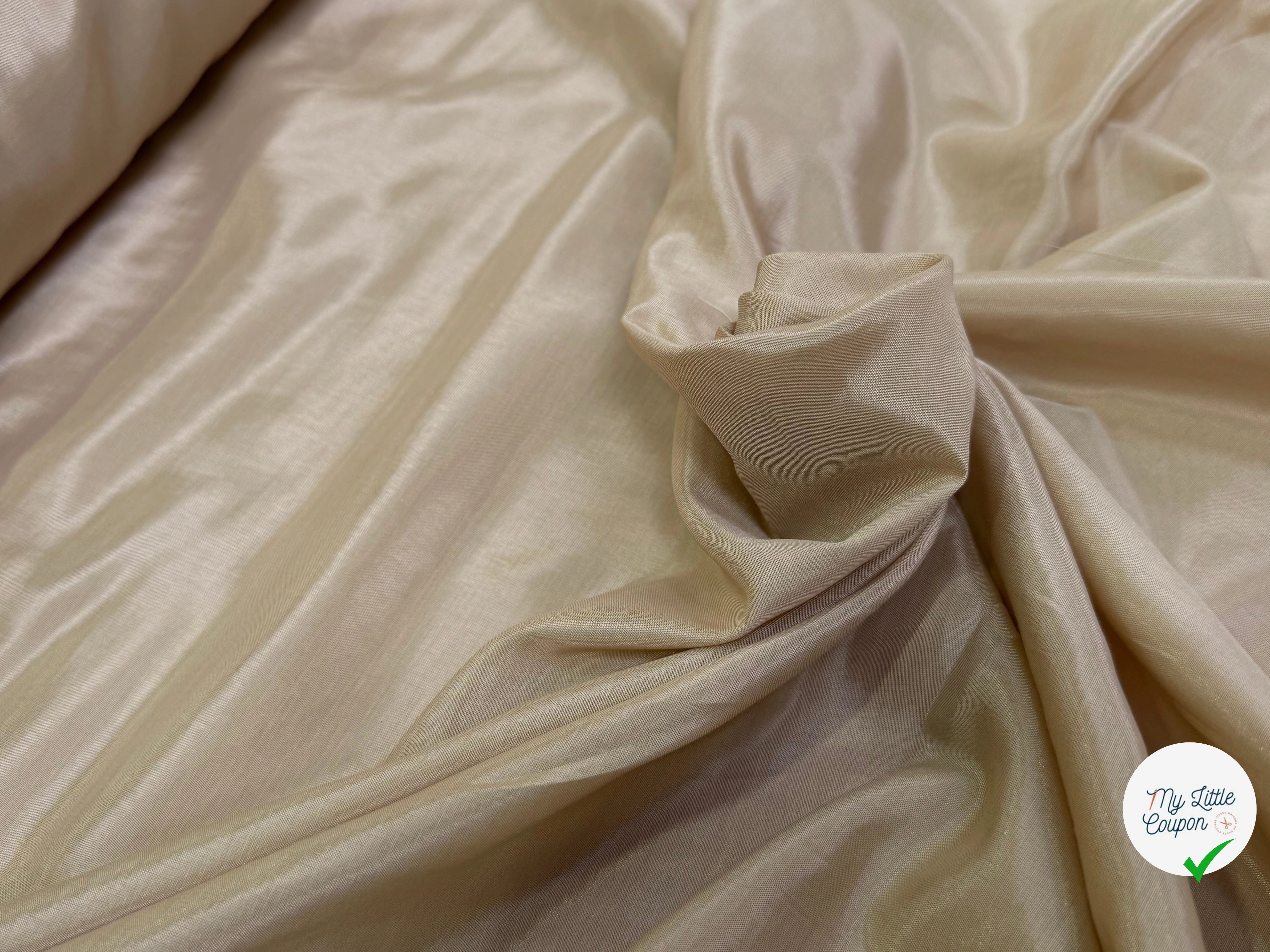 DOUBLURE VISCOSE FINE CREME CARAMEL - My Little Coupon