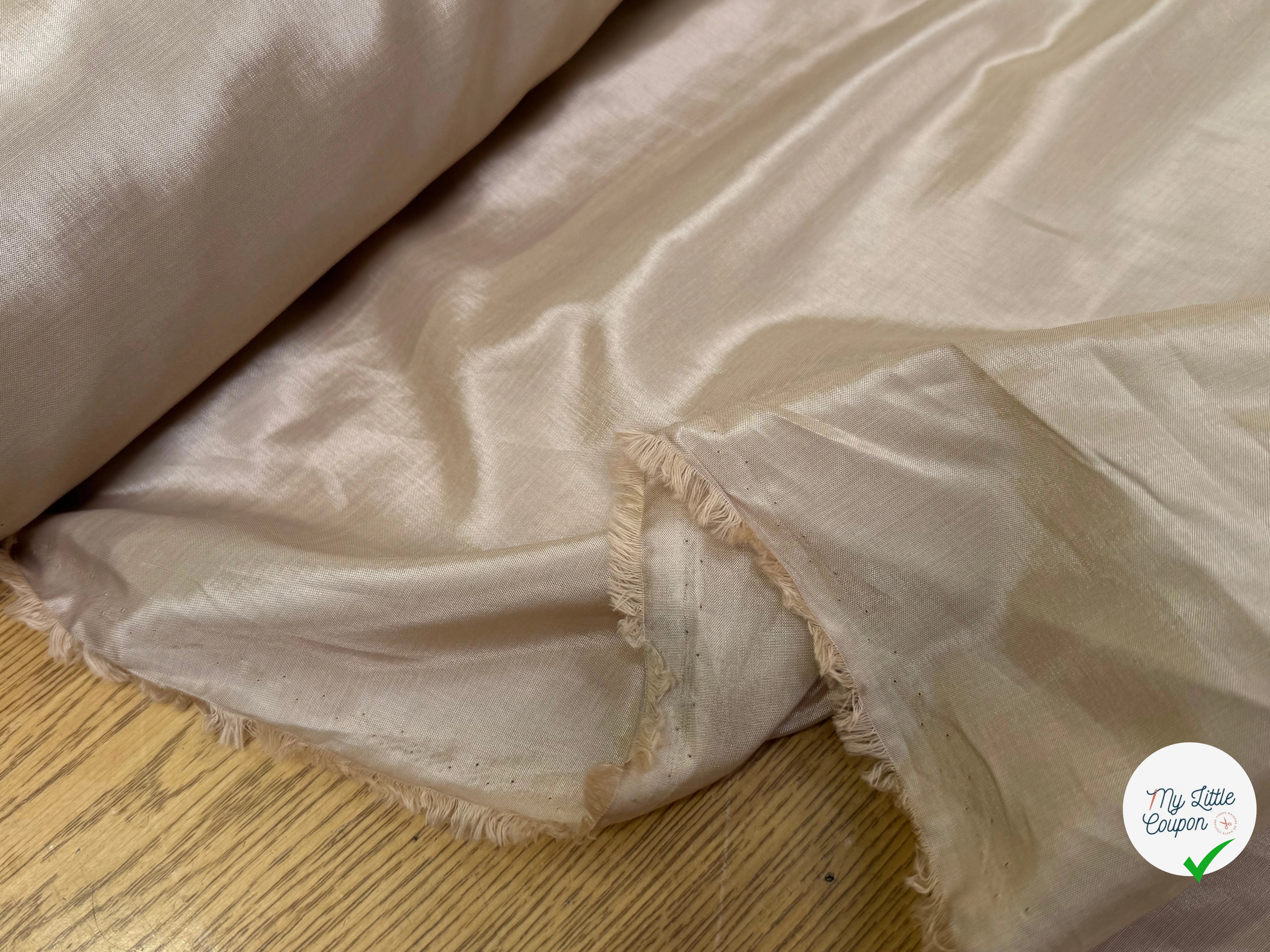 DOUBLURE VISCOSE FINE CREME CARAMEL - My Little Coupon