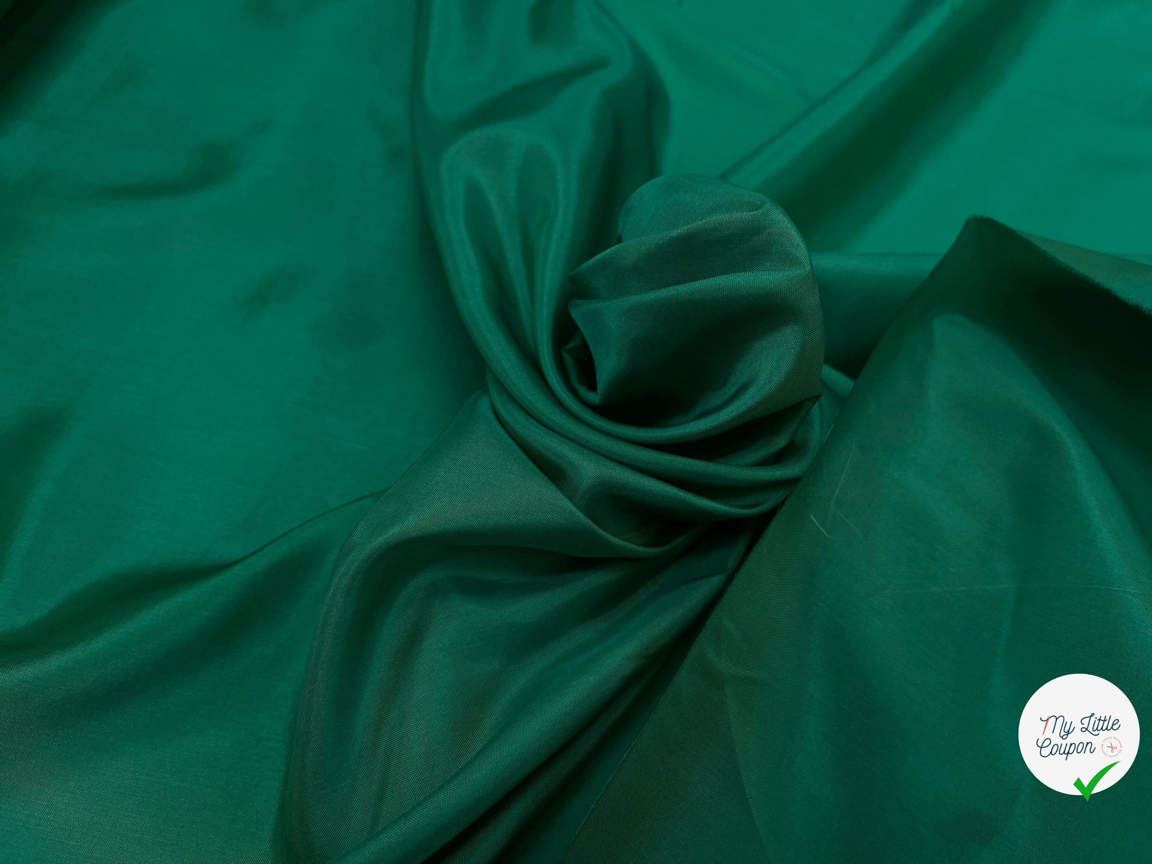 DOUBLURE VISCOSE TAFFETAS UNI VERT - My Little Coupon