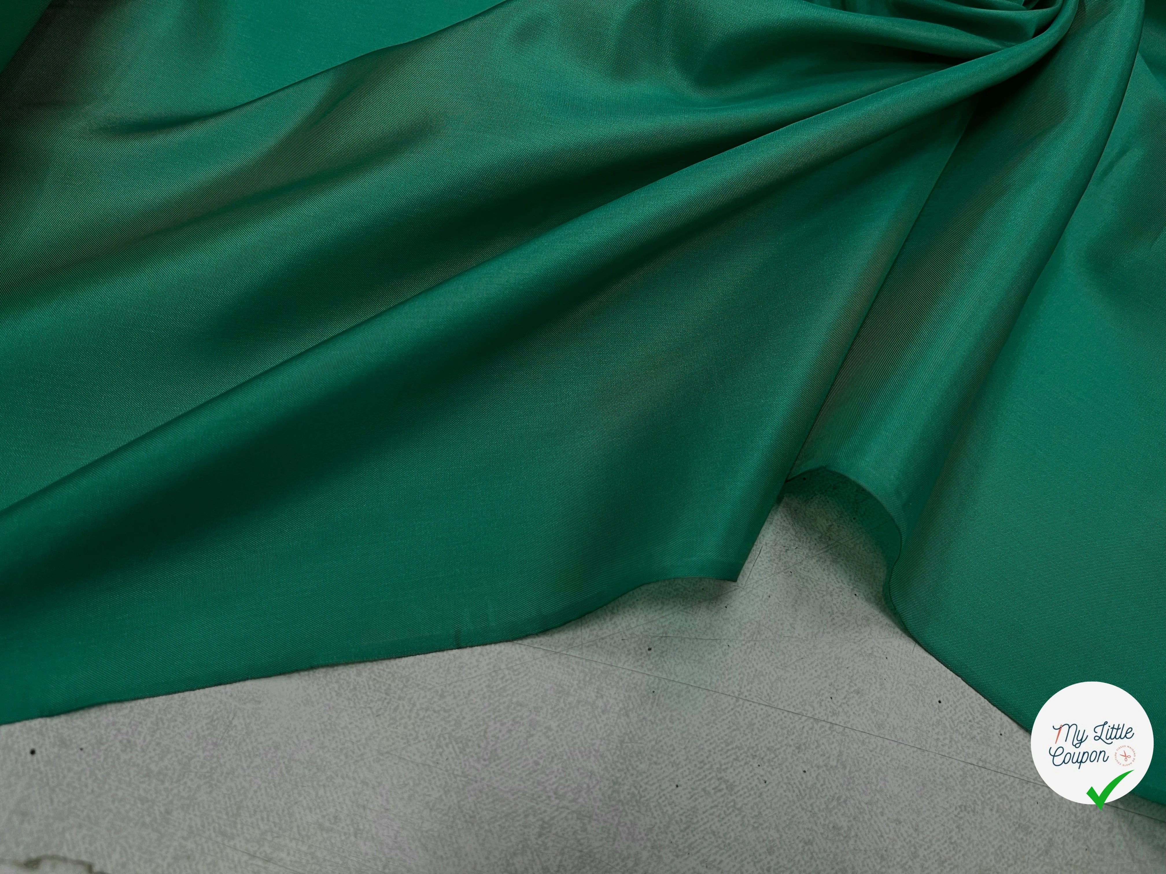 DOUBLURE VISCOSE TAFFETAS UNI VERT - My Little Coupon