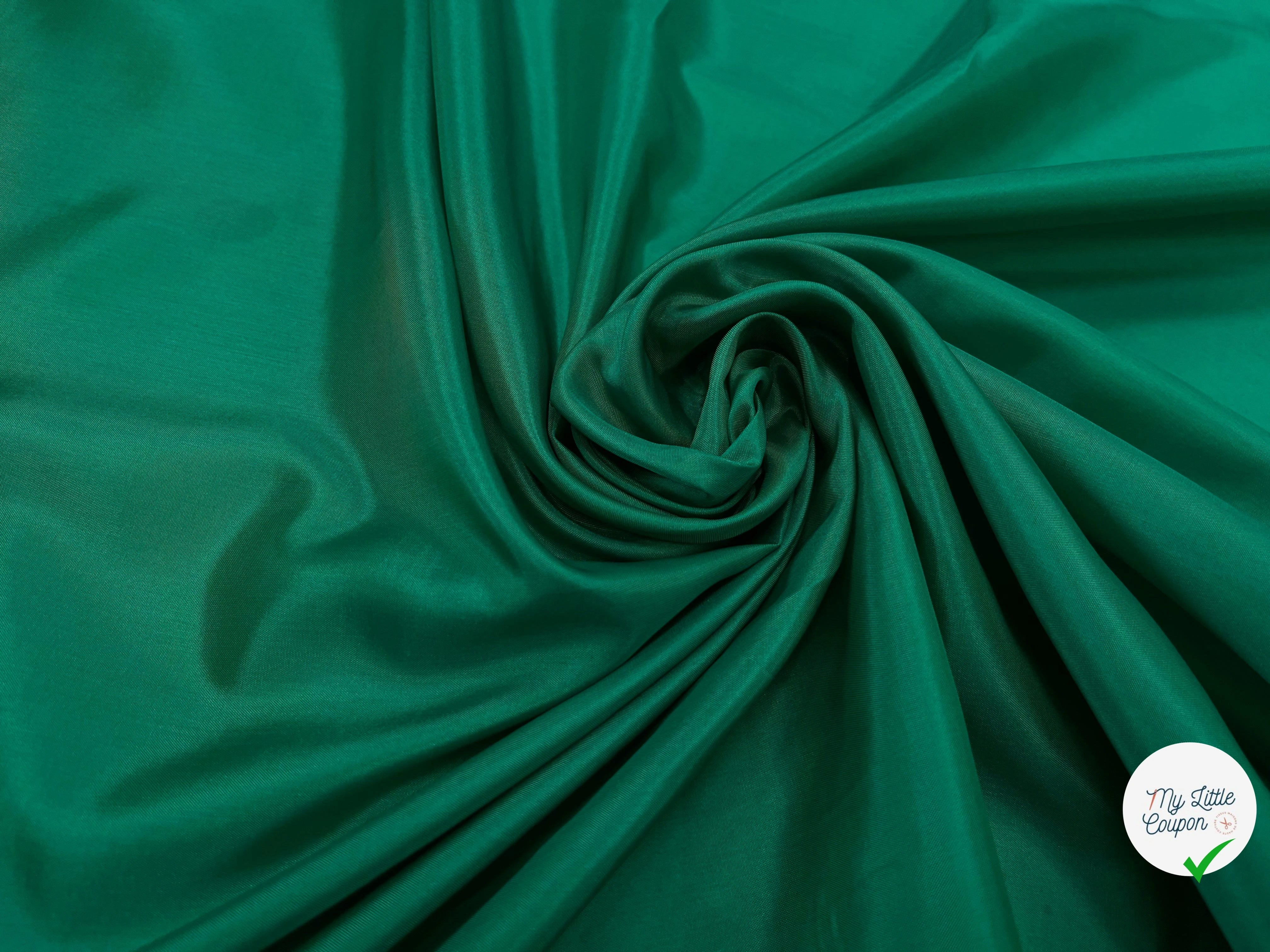 DOUBLURE VISCOSE TAFFETAS UNI VERT - My Little Coupon