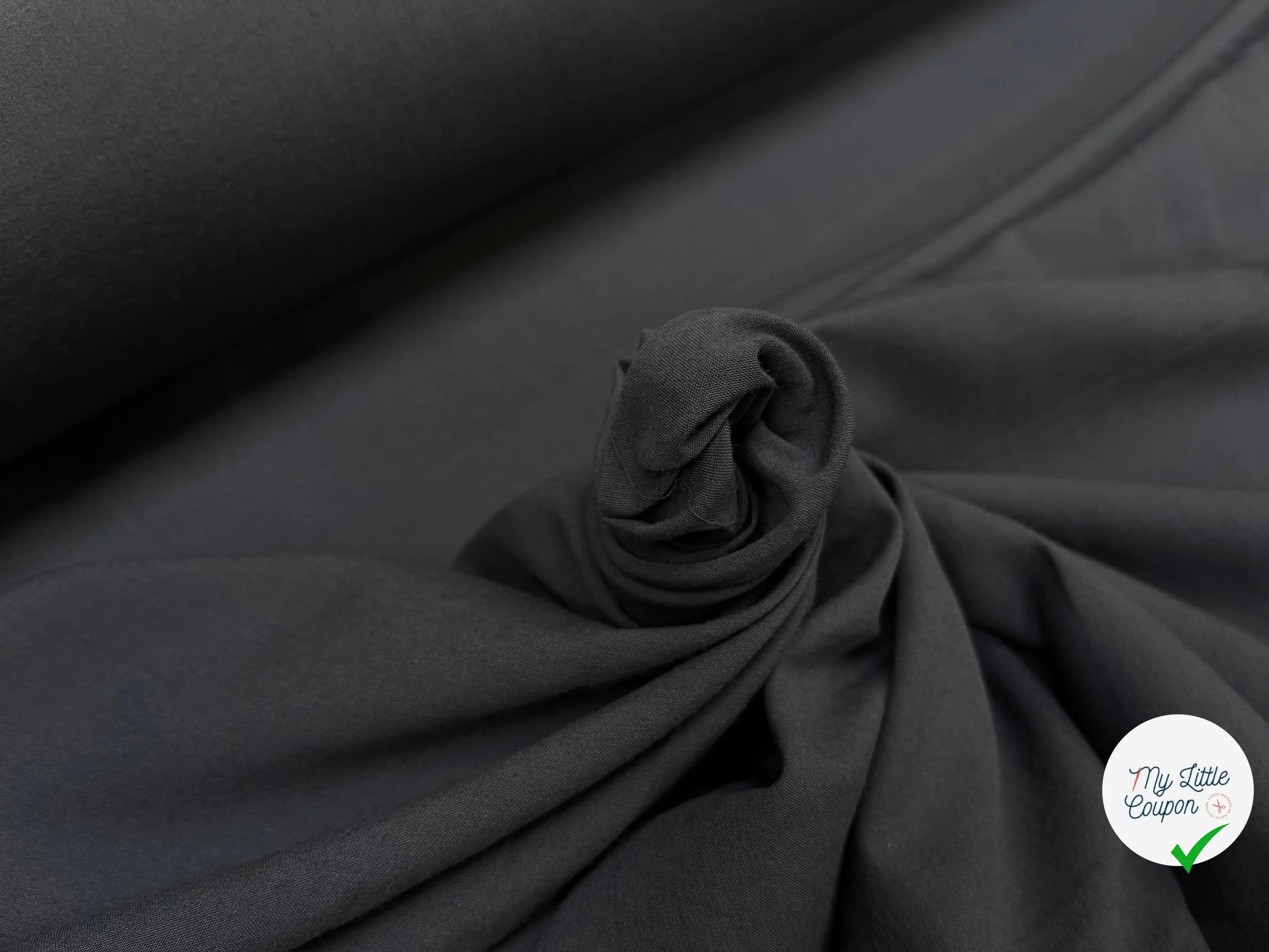 DOUBURE VOILE COTON GRIS SOURIS - My Little Coupon