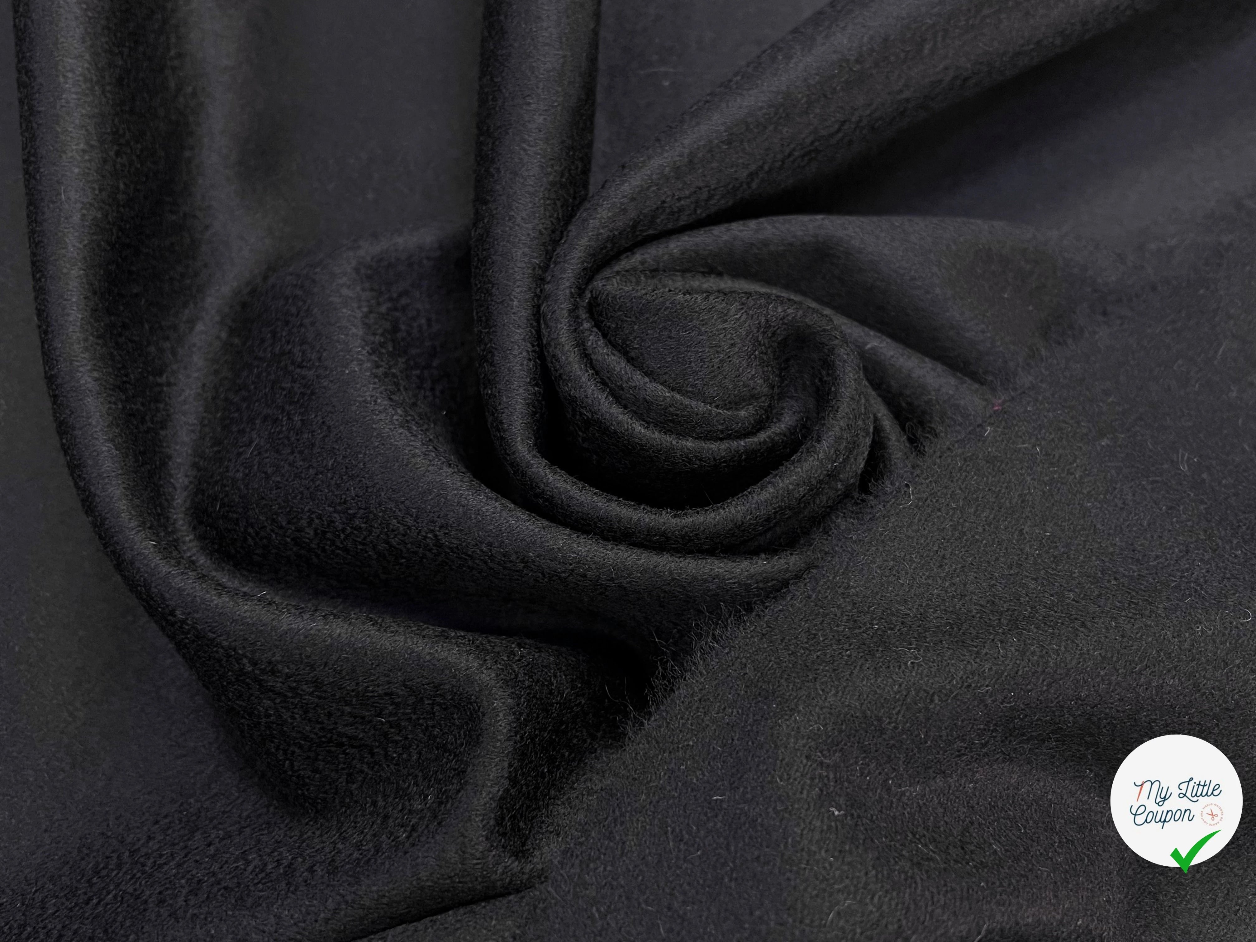 DRAP 100% LAINE CACHEMIRE BLACK ITALY - My Little Coupon