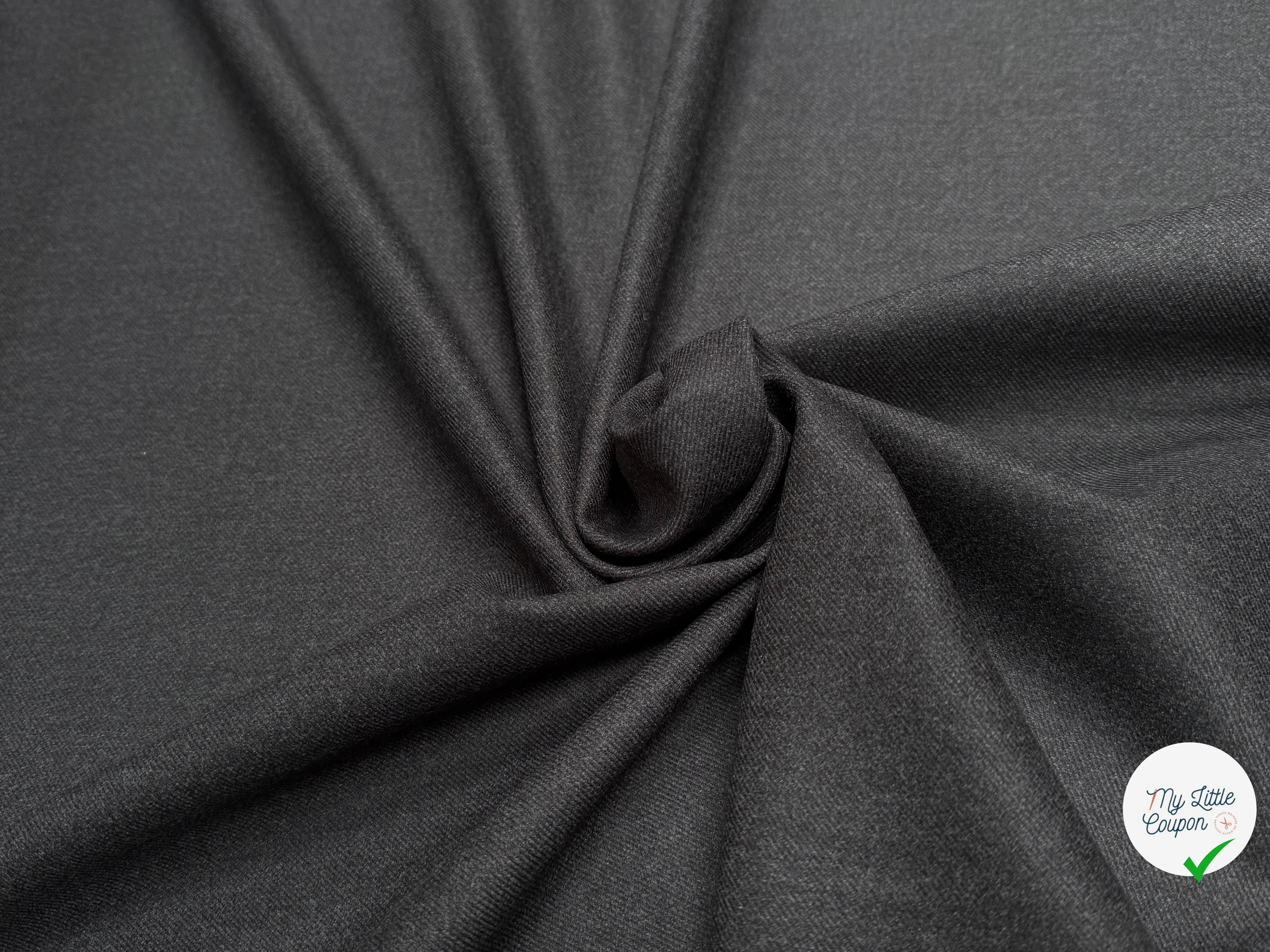 DRAP DE LAINE BELLE TENUE GRIS STRETCH 100% LAINE - My Little Coupon