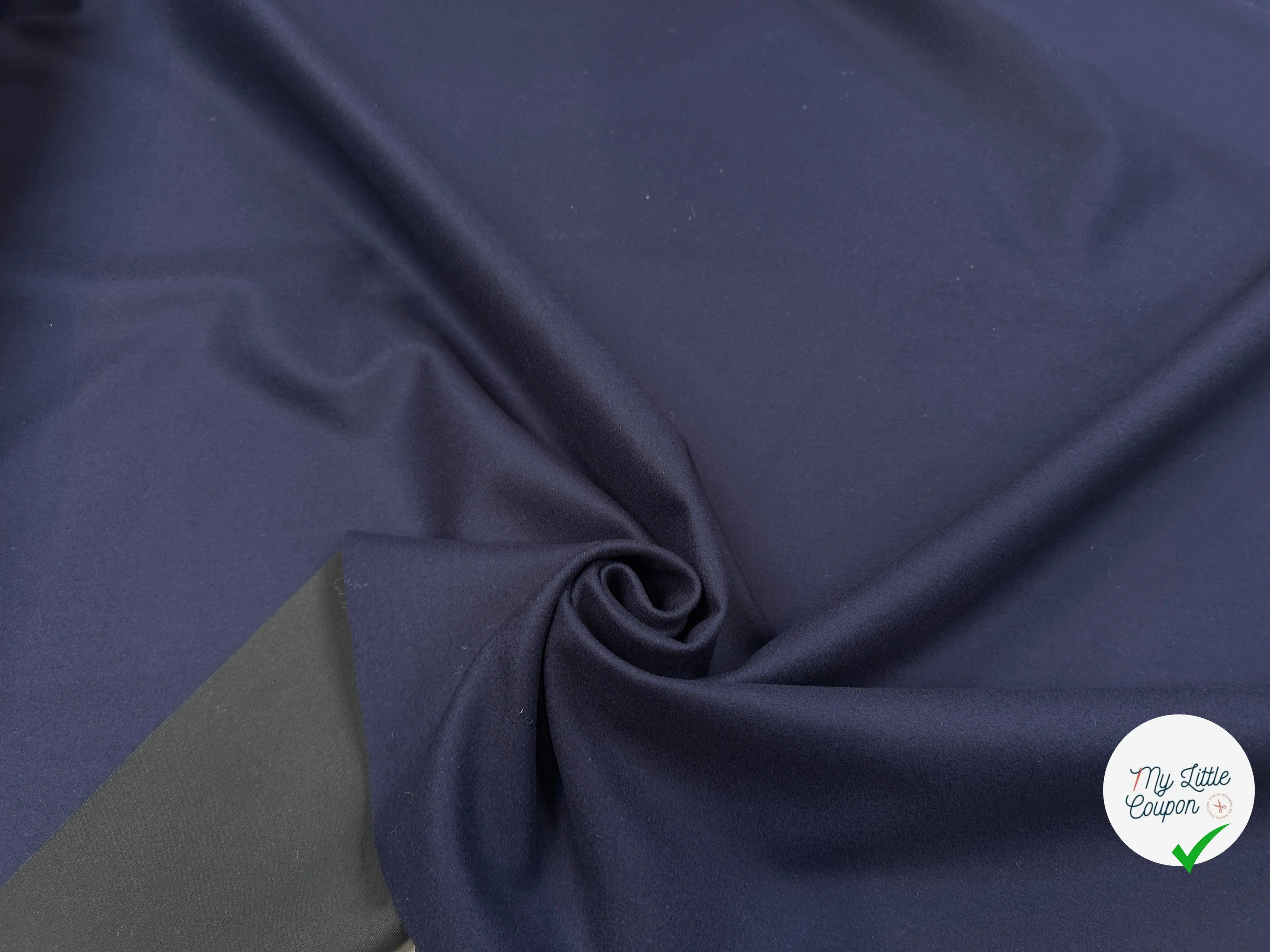 DRAP DE LAINE FIN CONTRECOLLÉ JERSEY NOIR TECHNIQUE MLC INTERN