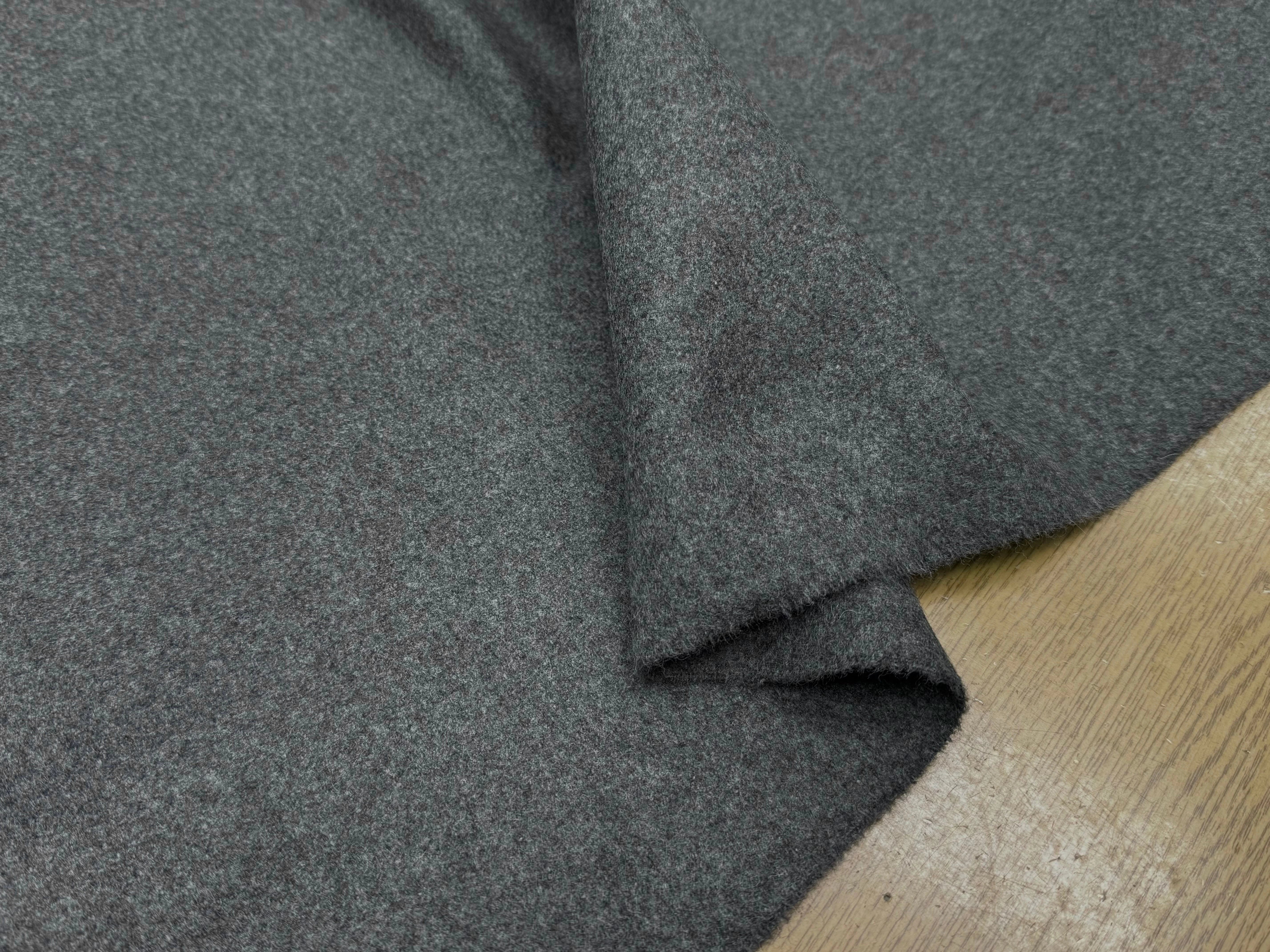 DRAP DE LAINE LOURD GRIS BELLE TENUE 100%WOOL - My Little Coupon