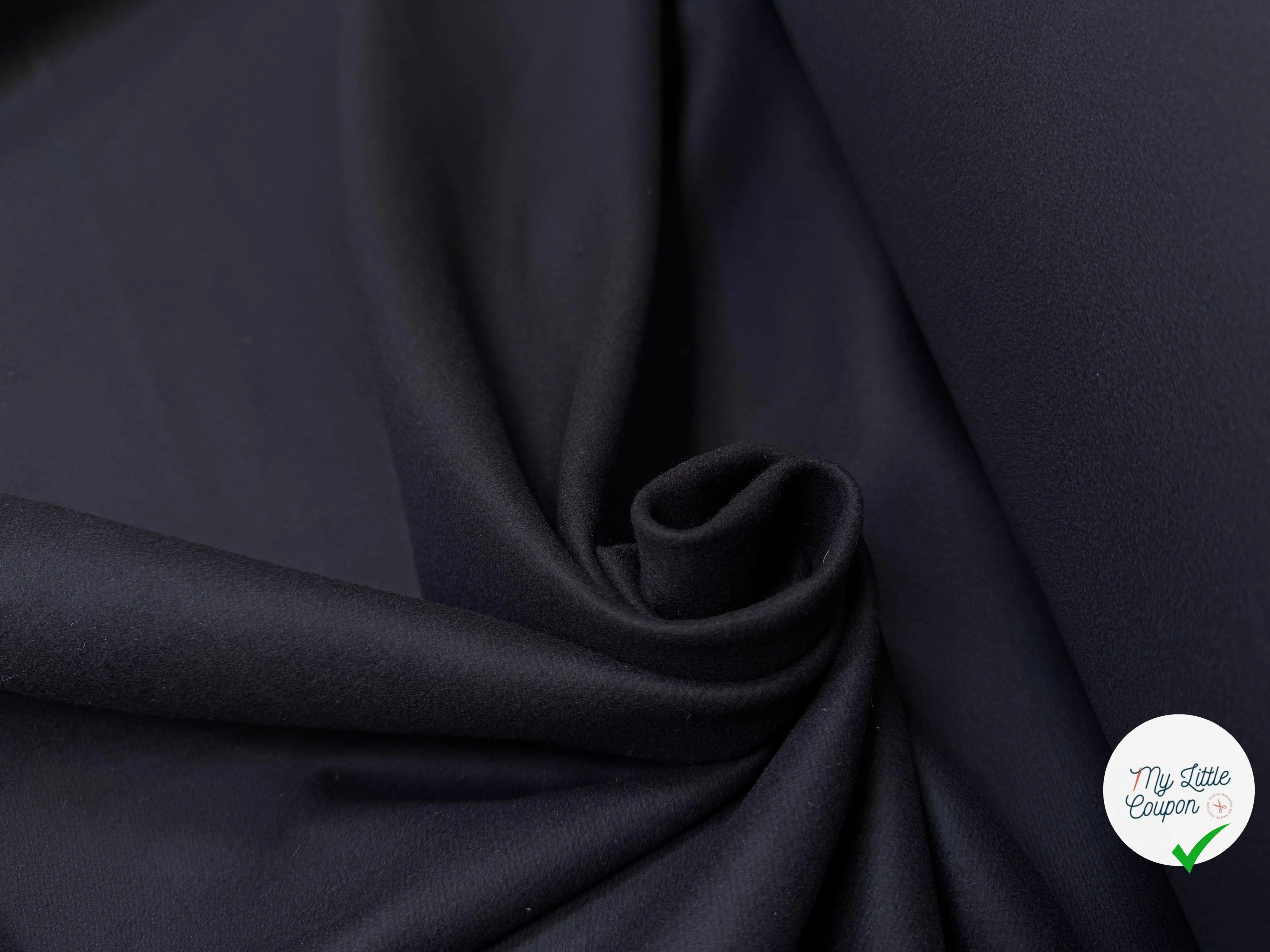 DRAP DE LAINE MANTEAU BLEU NUIT SUBLIME - My Little Coupon