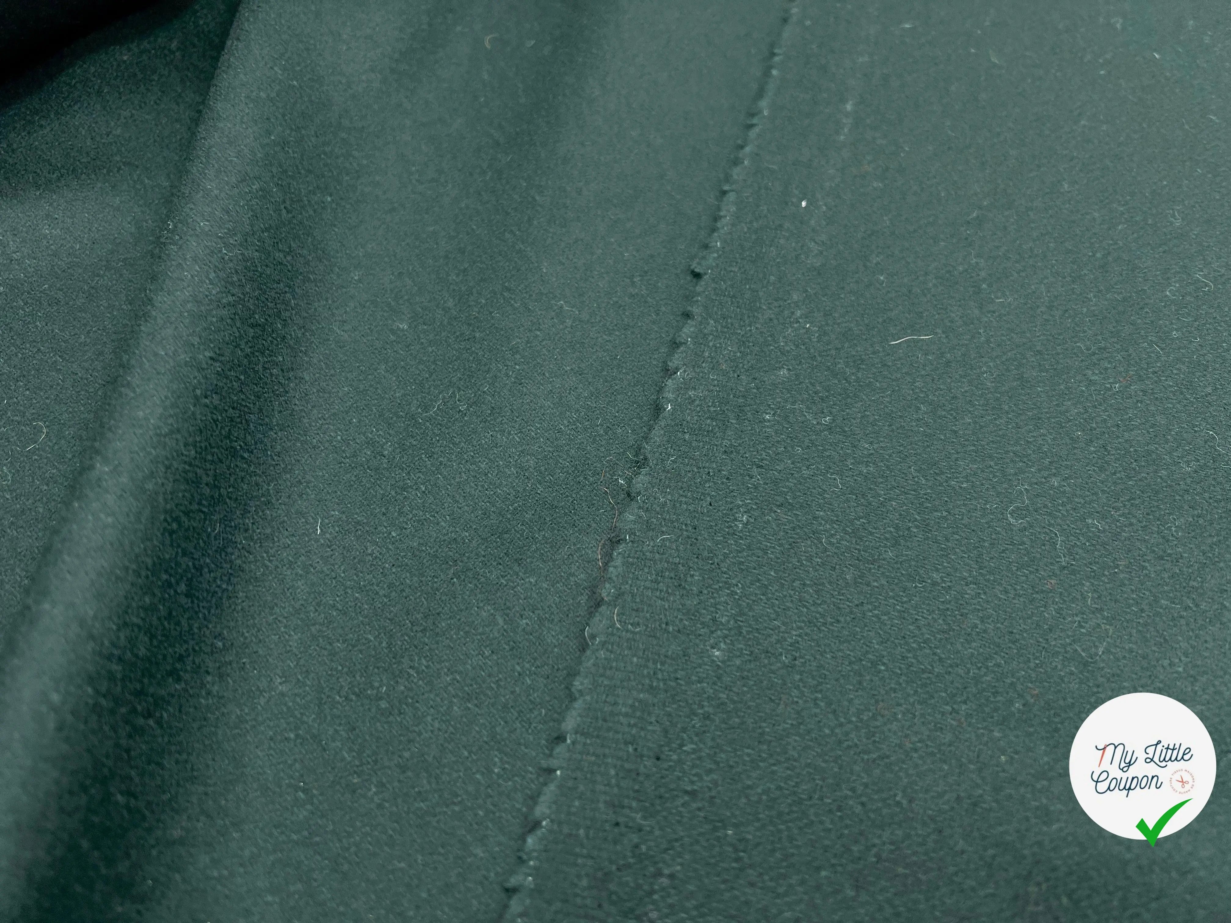 DRAP VERT PROFOND AVEC UN PEU DE CACHEMIRE - My Little Coupon - tissu - coudre