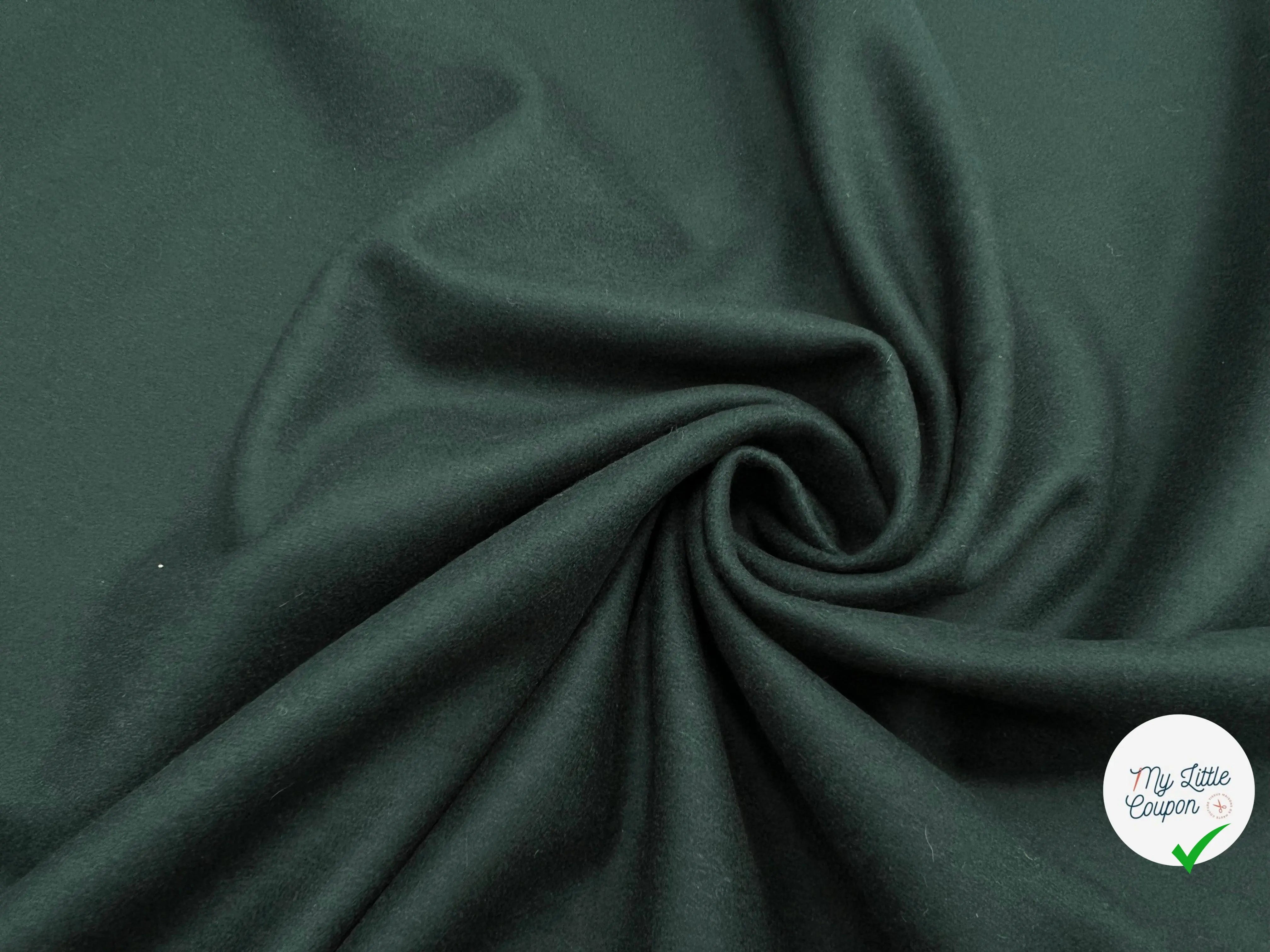 DRAP VERT PROFOND AVEC UN PEU DE CACHEMIRE - My Little Coupon - tissu - coudre