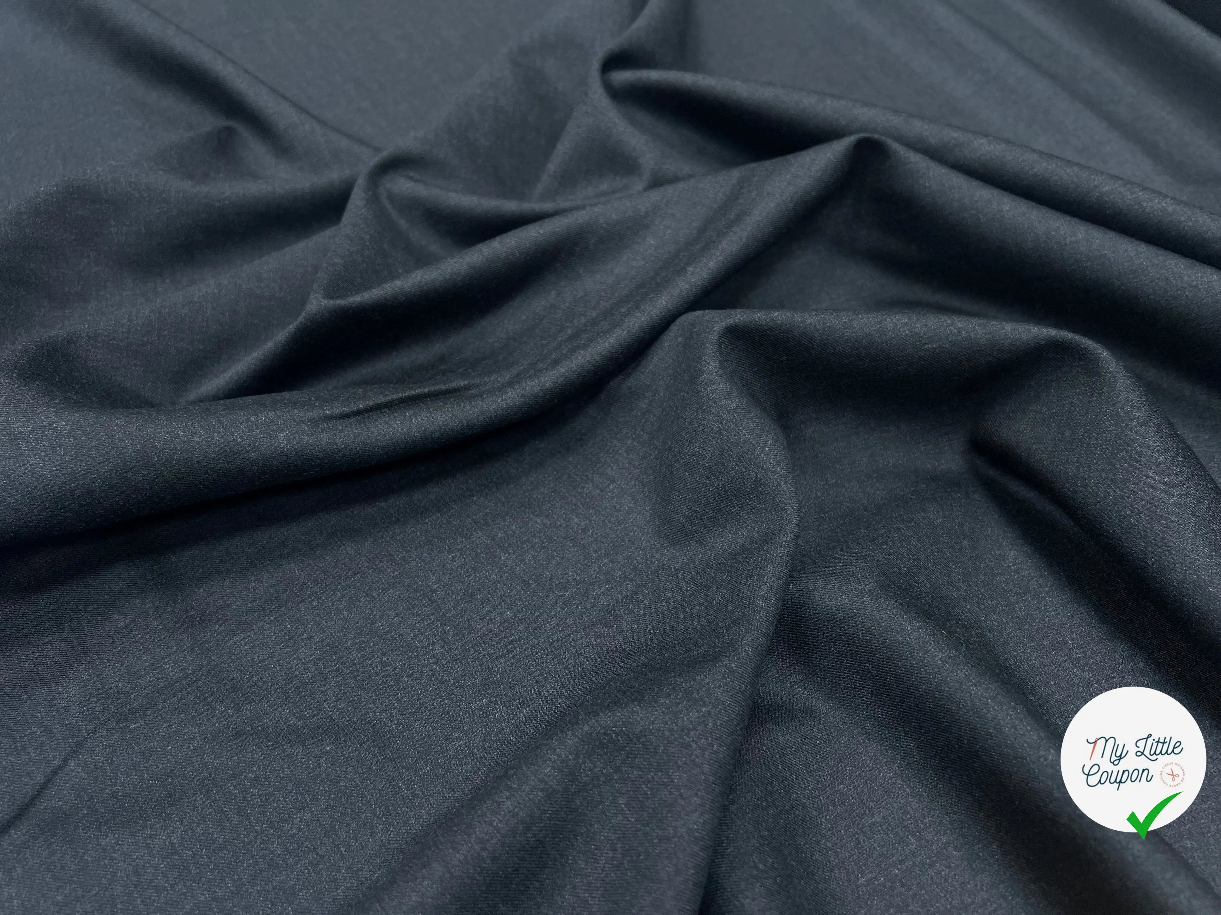 DRAPERIE 100% LAINE GRIS PROFOND UNI - My Little Coupon