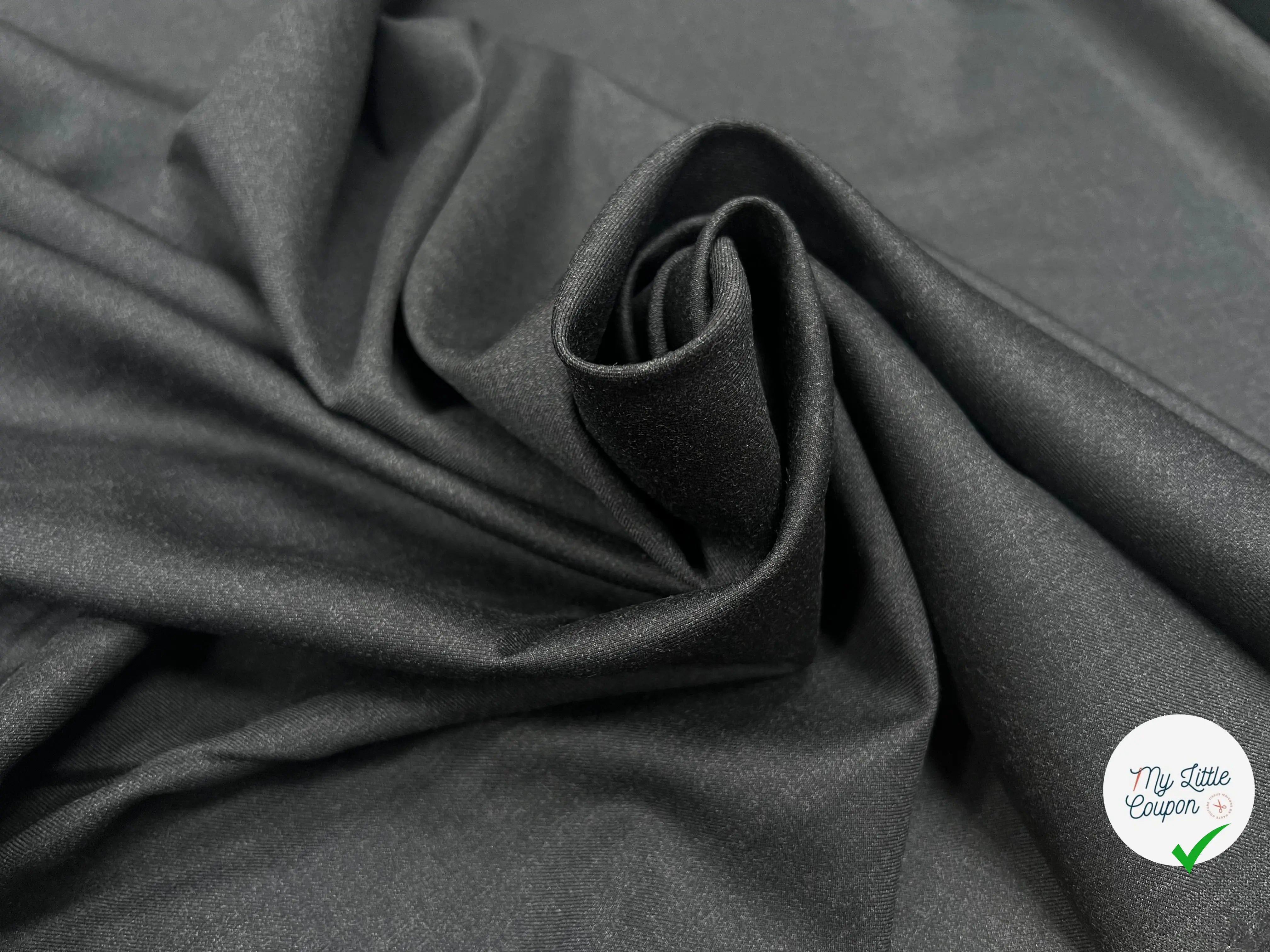 DRAPERIE 100% LAINE GRIS PROFOND UNI - My Little Coupon