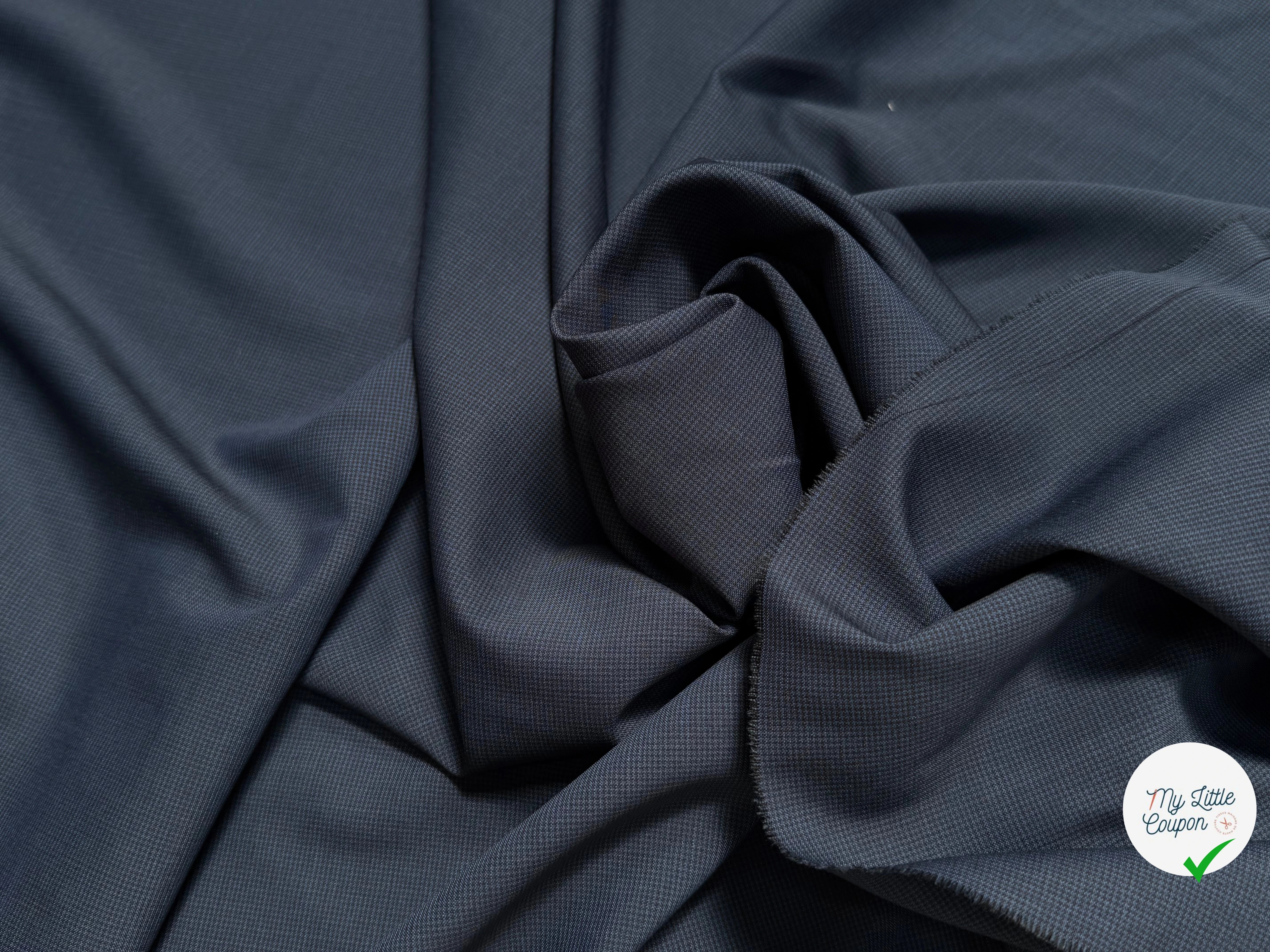 DRAPERIE 100% LAINE VIERGE BLEU NUIT D’ÉTÉ - My Little Coupon