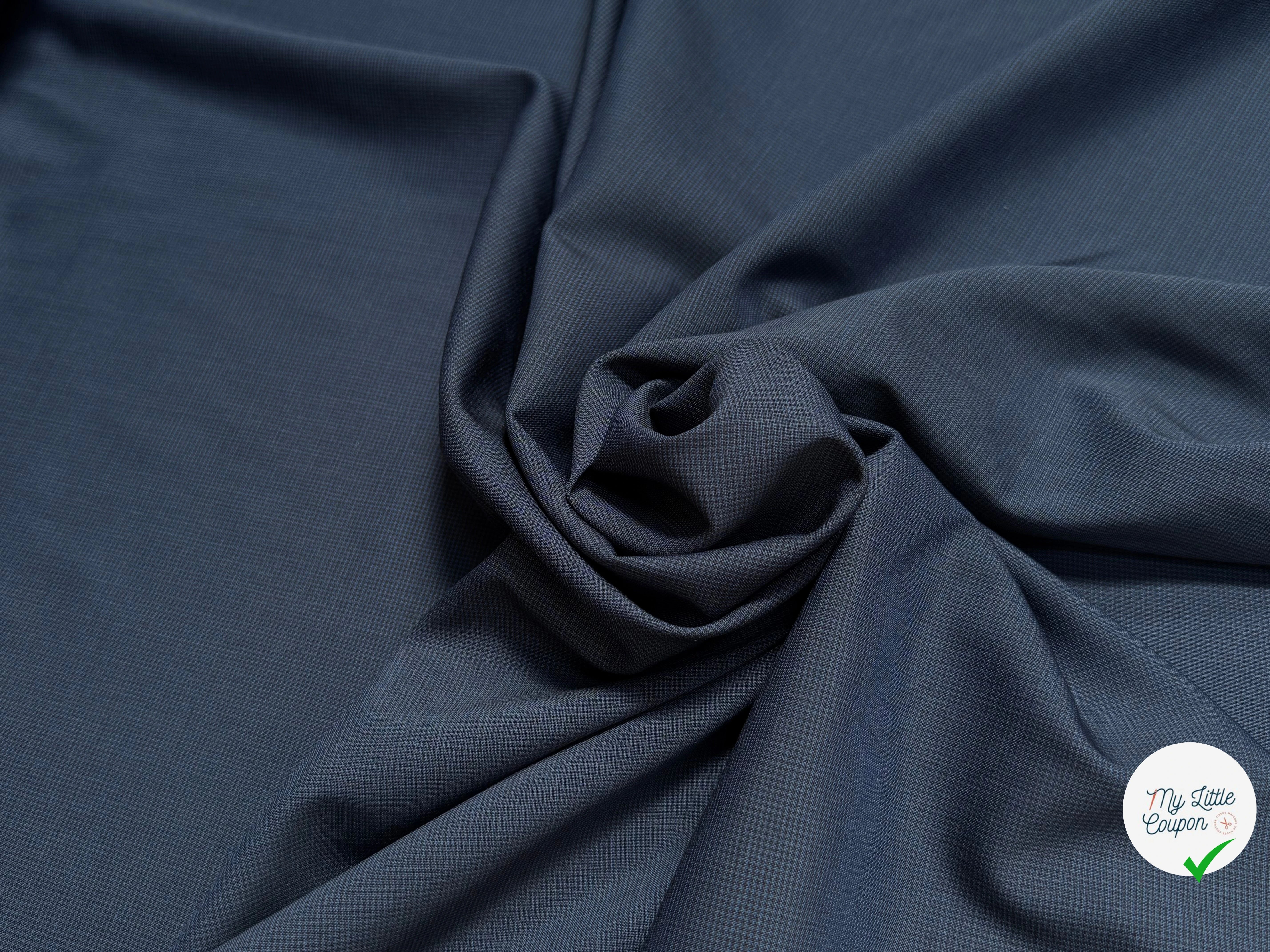 DRAPERIE 100% LAINE VIERGE BLEU NUIT D’ÉTÉ - My Little Coupon
