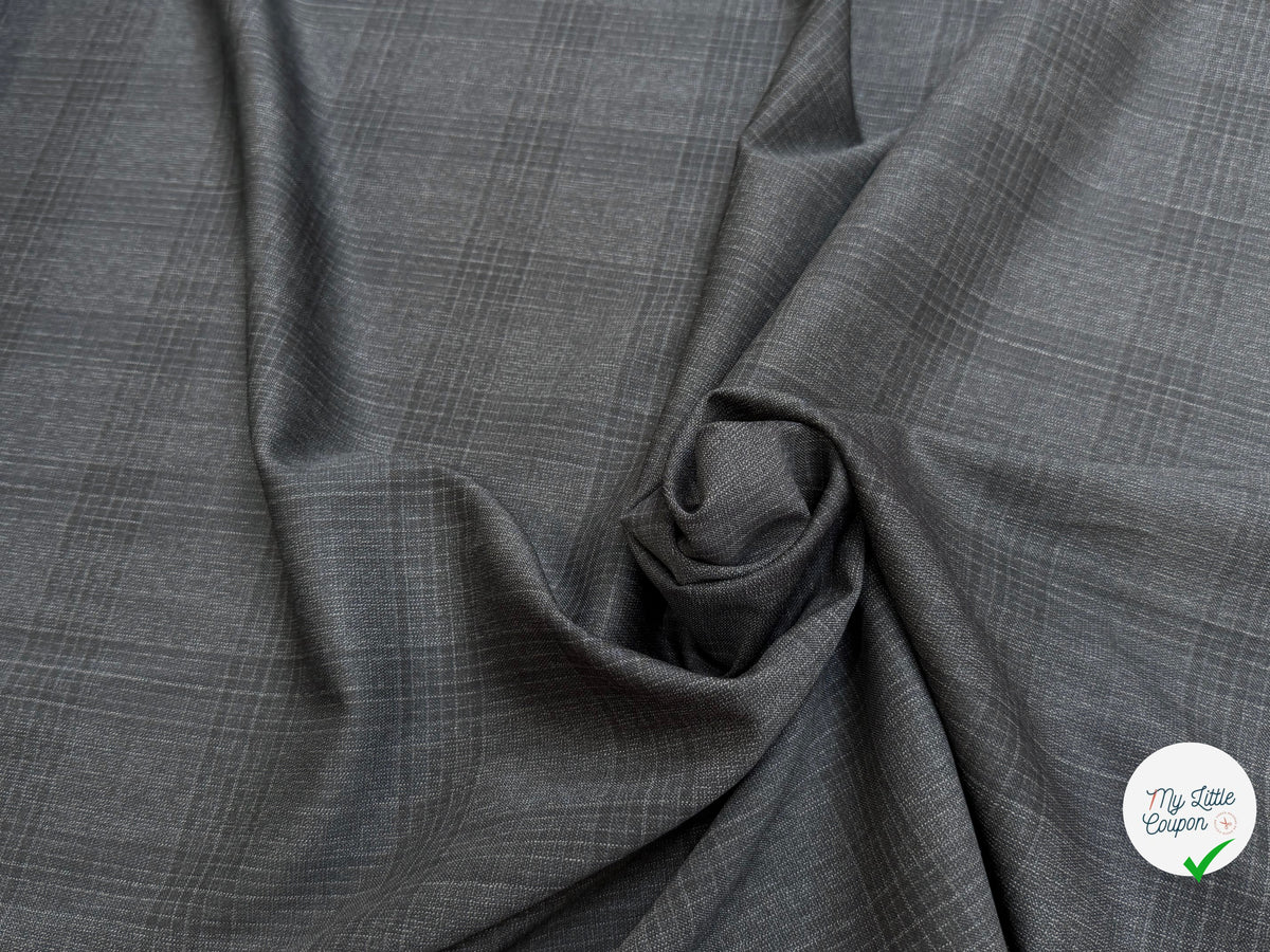 DRAPERIE 100% LAINE VIERGE ÉLÉGANTE À CARREAUX ANTHRACITE - My Little Coupon