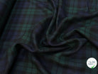 DRAPERIE 100% LAINE VIERGE SCOTLAND STYLE BLEU VERT - My Little Coupon