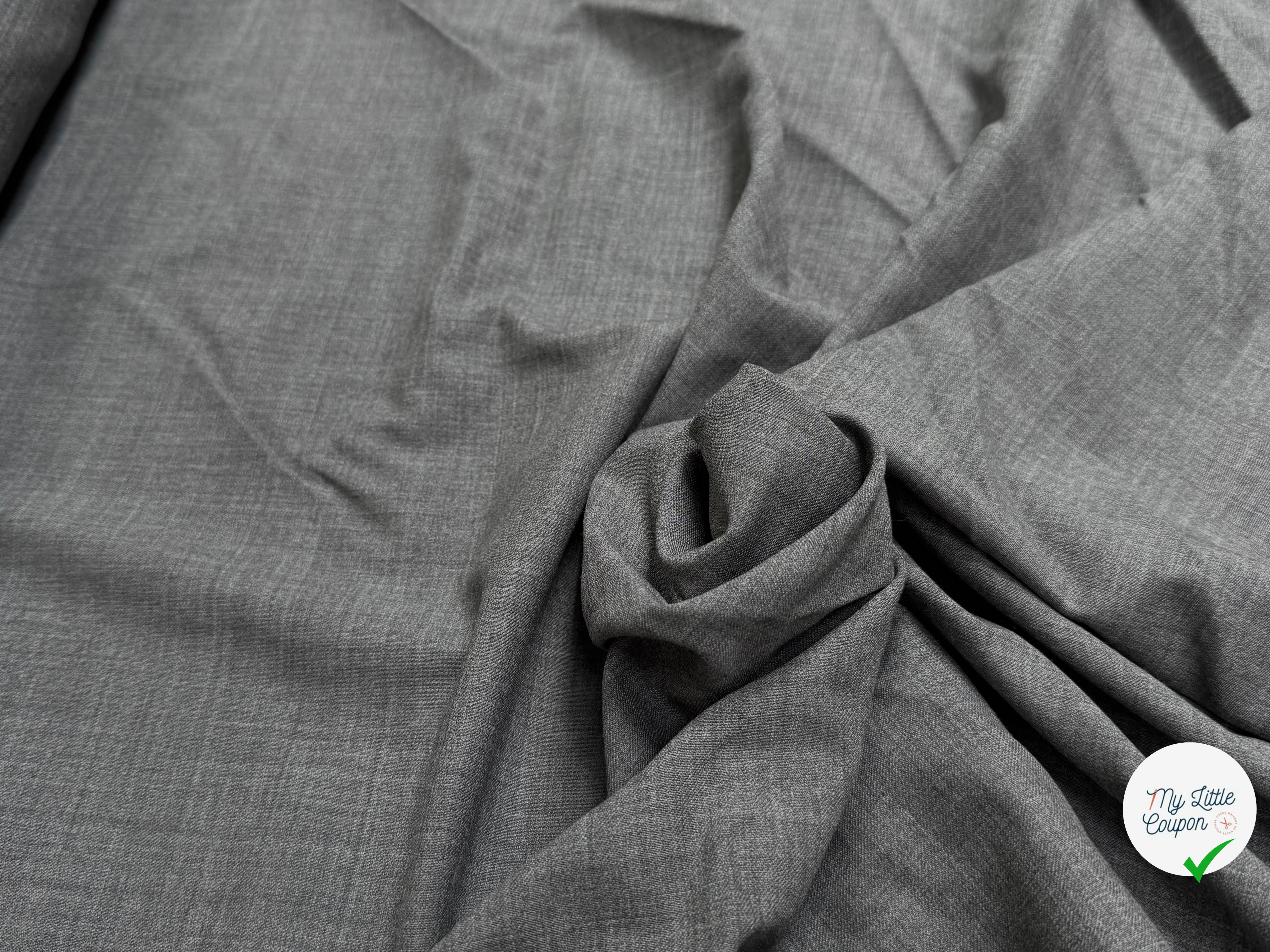 DRAPERIE 70% LAINE STRETCH GRIS ULTRA BELLE - My Little Coupon