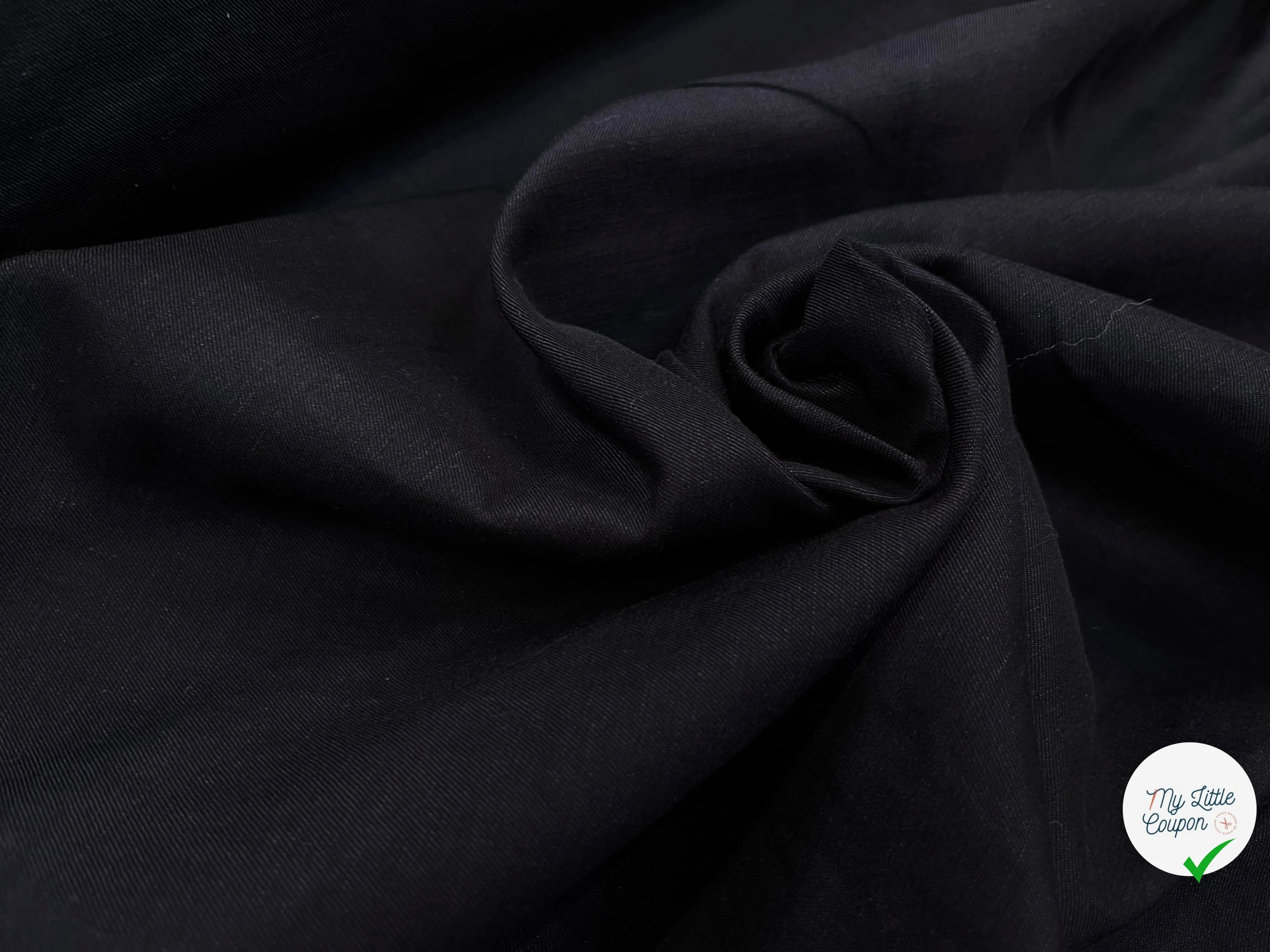 DRAPERIE COTON LIN BLEU MARINE SUPERBE - My Little Coupon