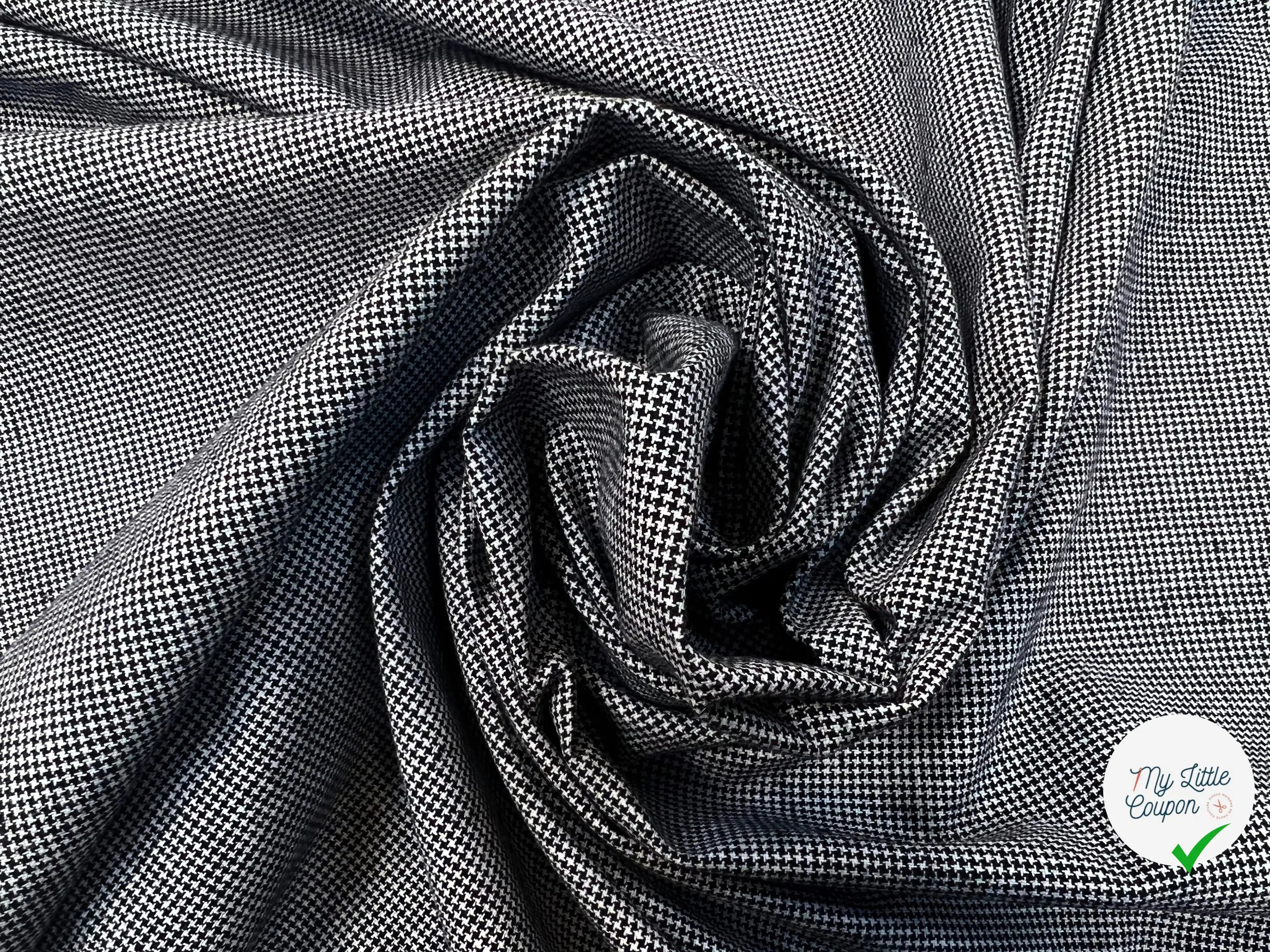 DRAPERIE COTON LIN MINI PIED DE POULE MSO