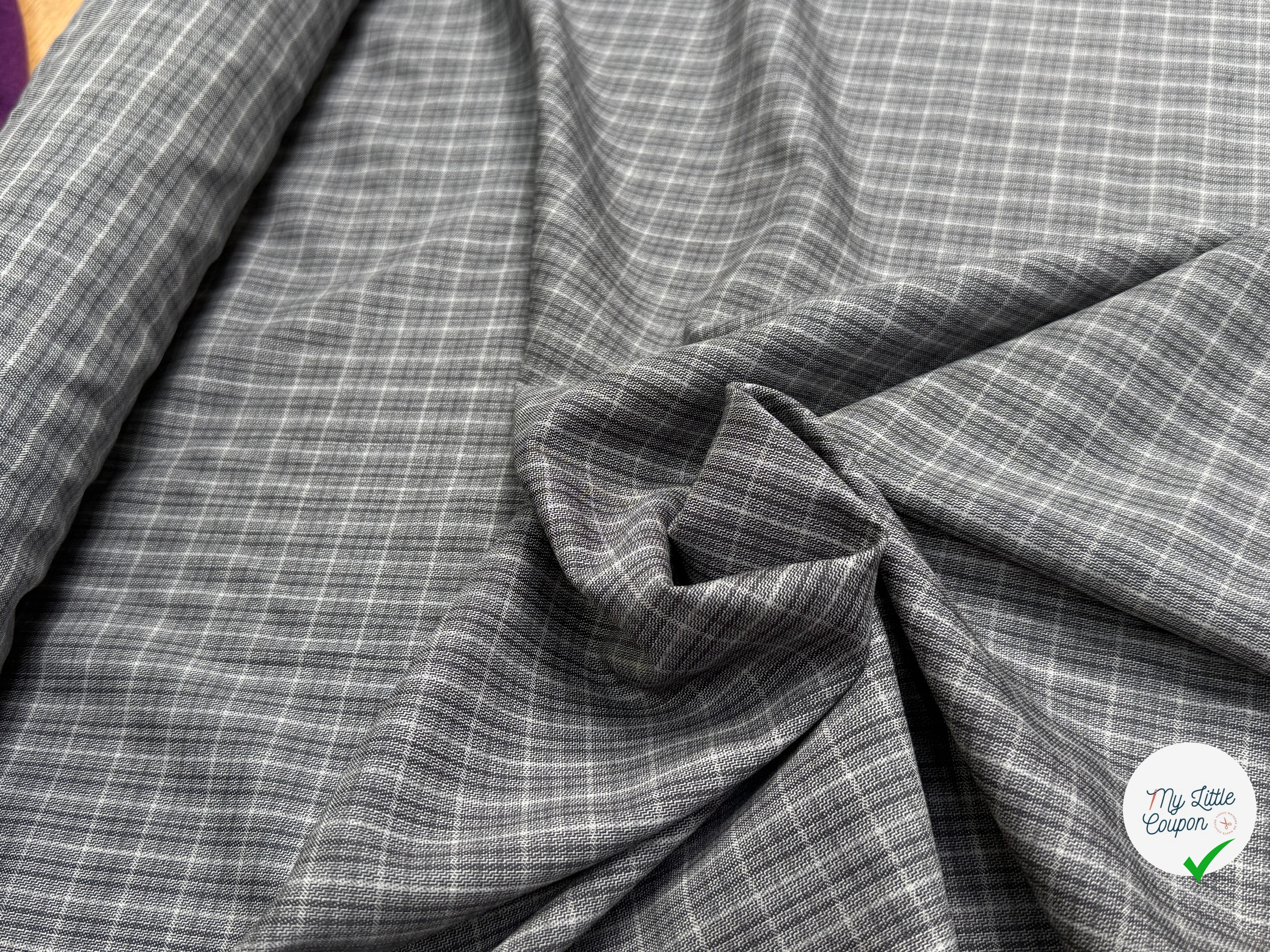 DRAPERIE DE LAINE À CARREAUX GRIS ULTRA BELLE - My Little Coupon