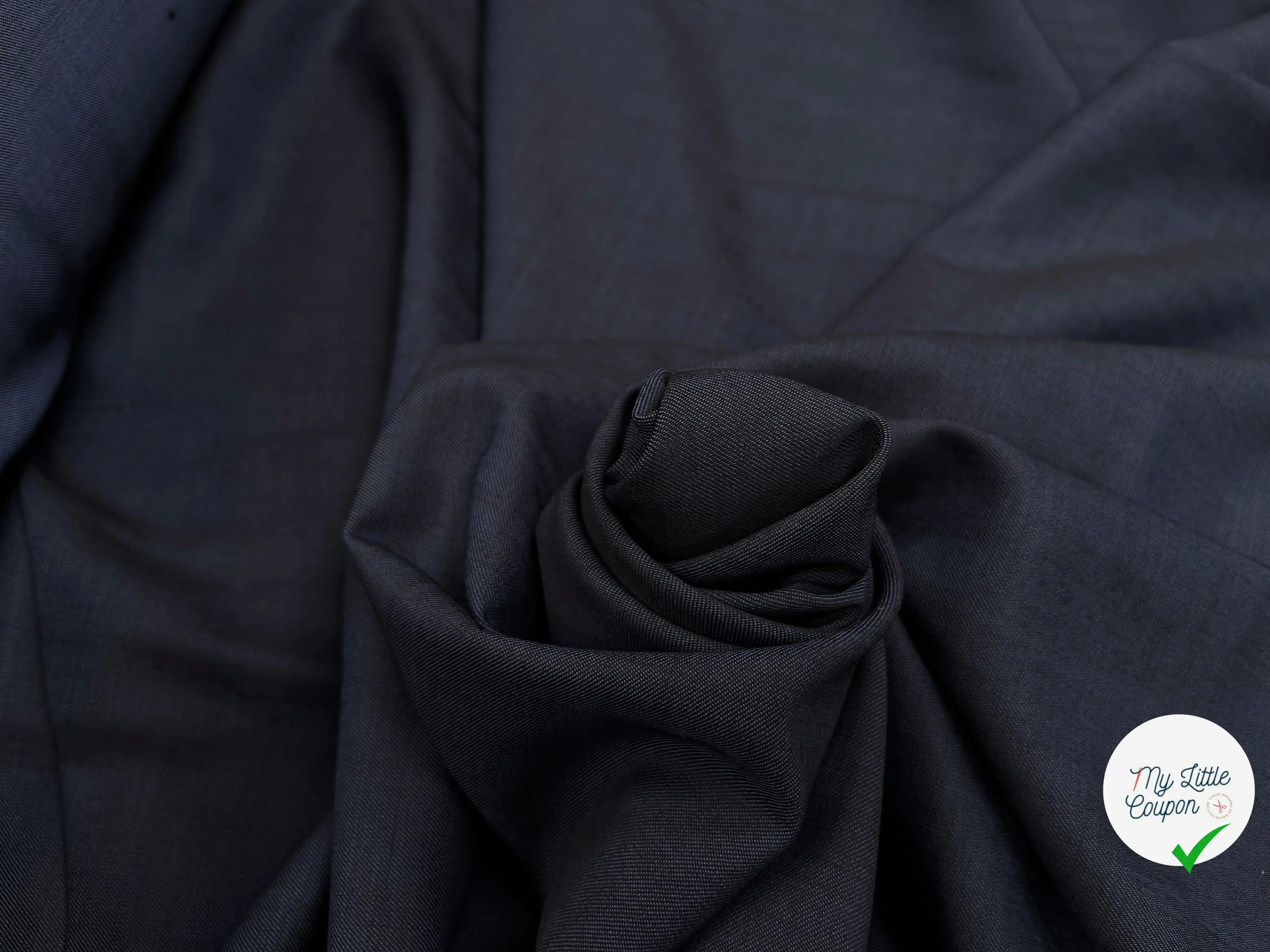 DRAPERIE DE LAINE BLEU GRIS STRETCH DEPERLANTE - My Little Coupon