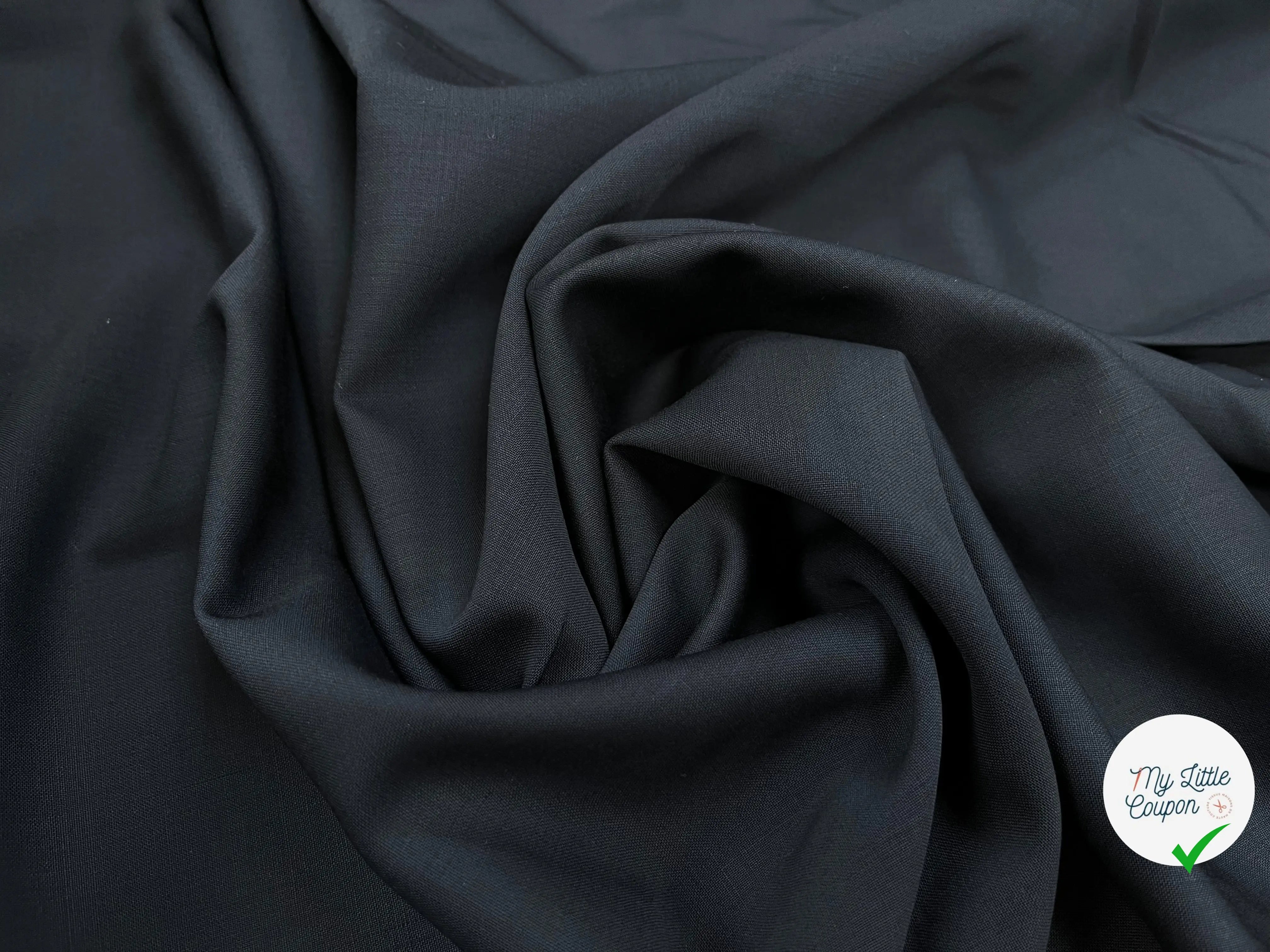 DRAPERIE DE LAINE BLEU NUIT DEPERLANTE - My Little Coupon