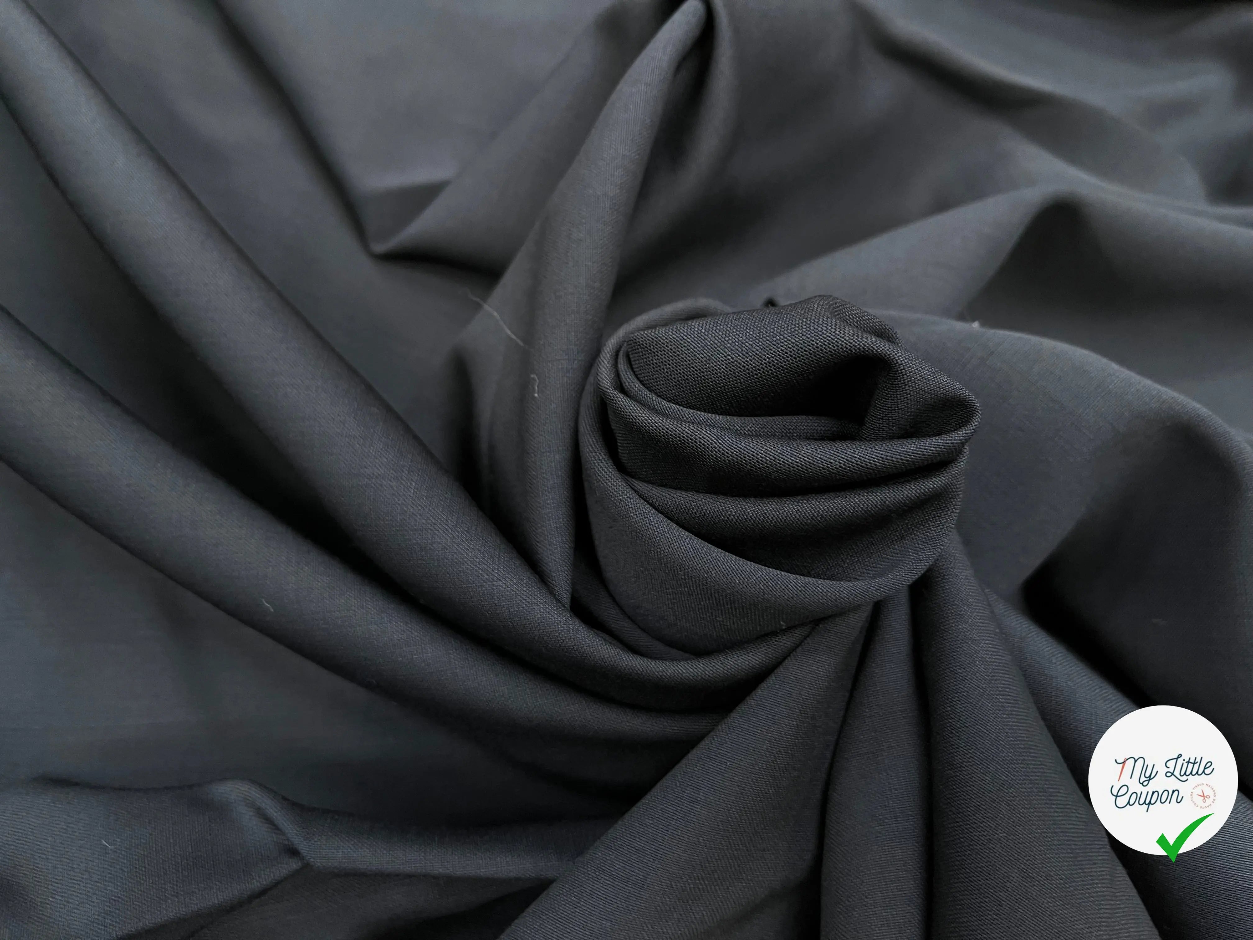 DRAPERIE DE LAINE BLEU NUIT DEPERLANTE - My Little Coupon