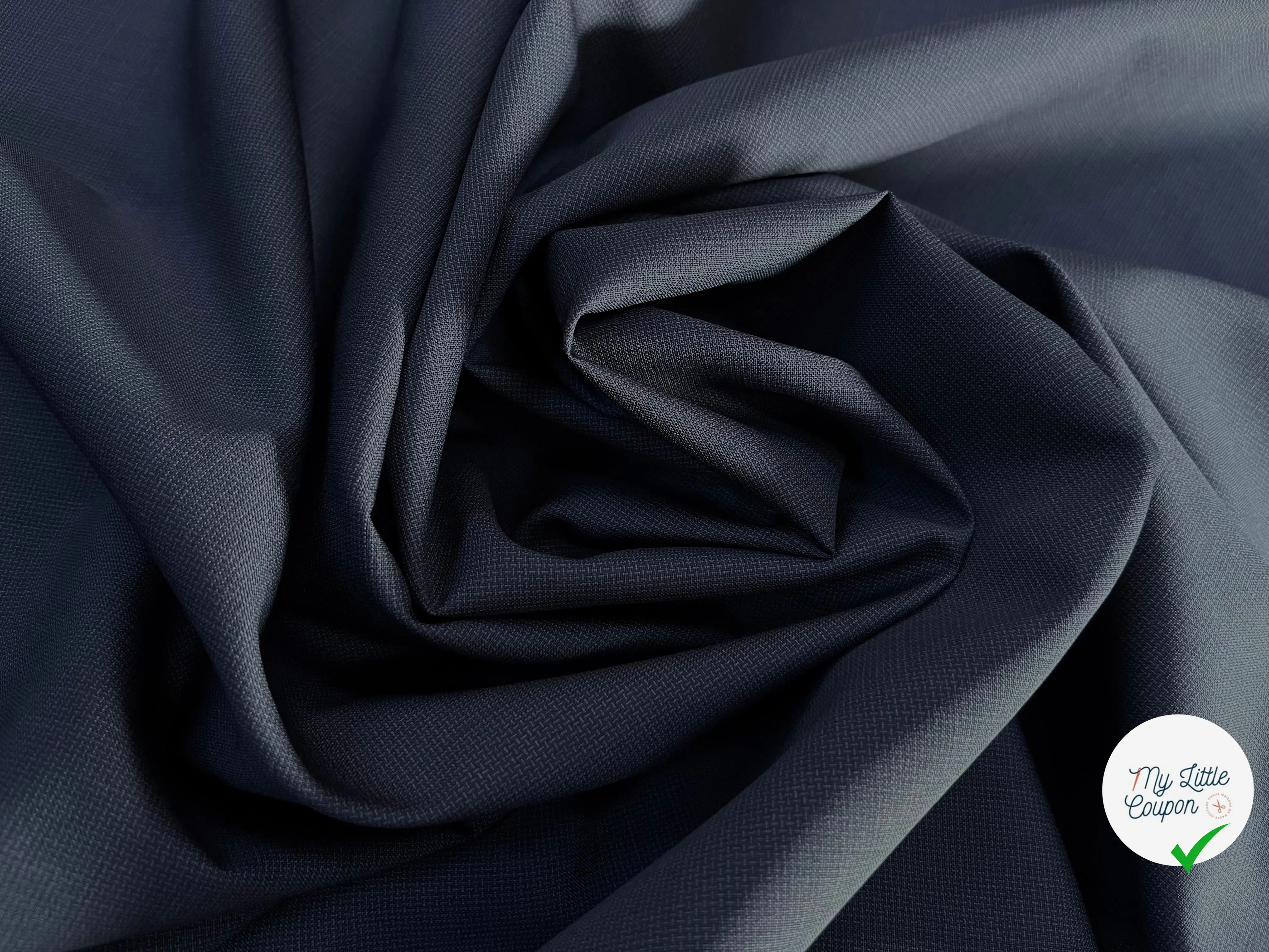 DRAPERIE DE LAINE BLEU NUIT D'ÉTE DEPERLANTE - My Little Coupon