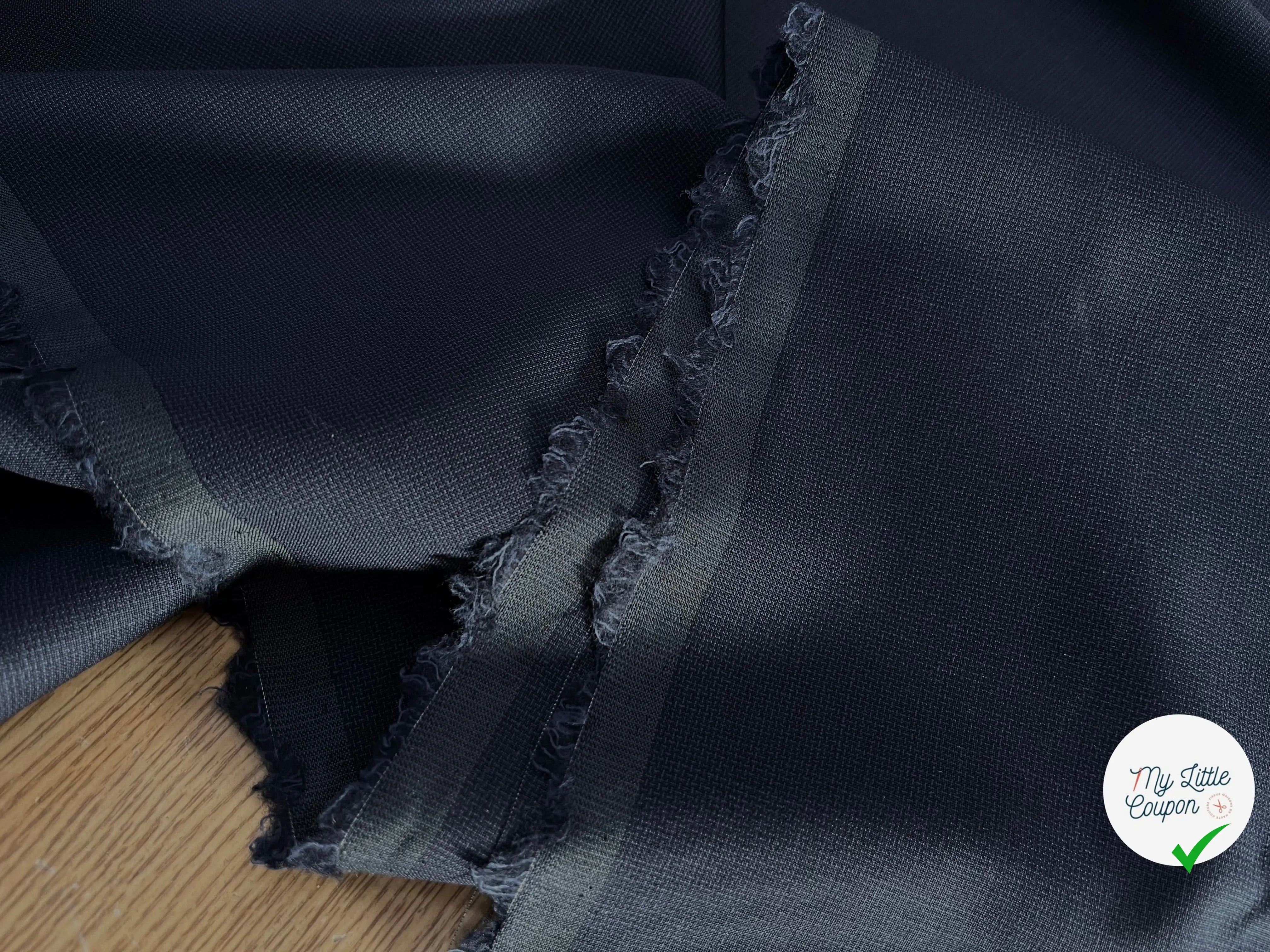 DRAPERIE DE LAINE BLEU NUIT D'ÉTE DEPERLANTE - My Little Coupon