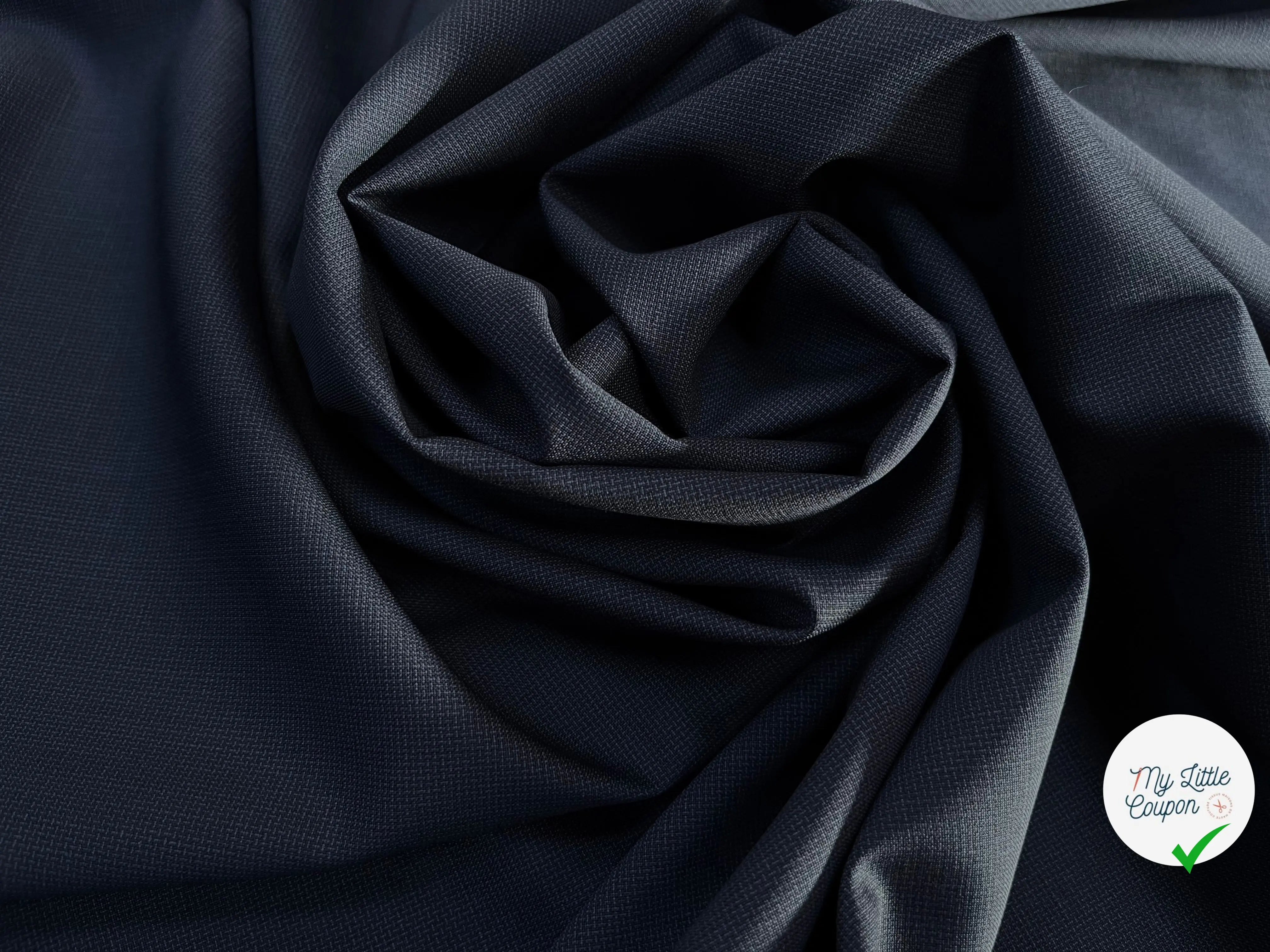 DRAPERIE DE LAINE BLEU NUIT D'ÉTE DEPERLANTE - My Little Coupon