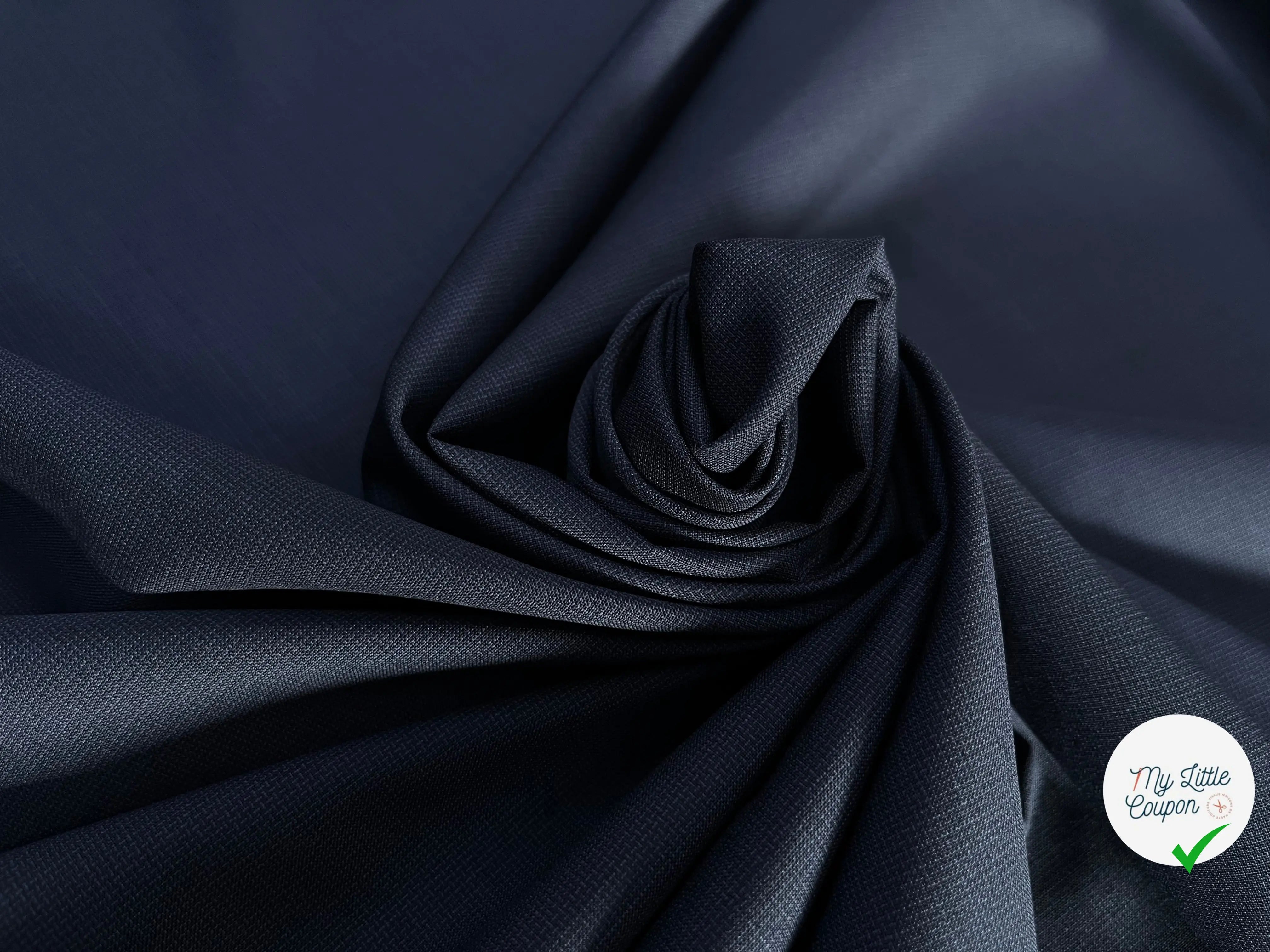 DRAPERIE DE LAINE BLEU NUIT D'ÉTE DEPERLANTE - My Little Coupon