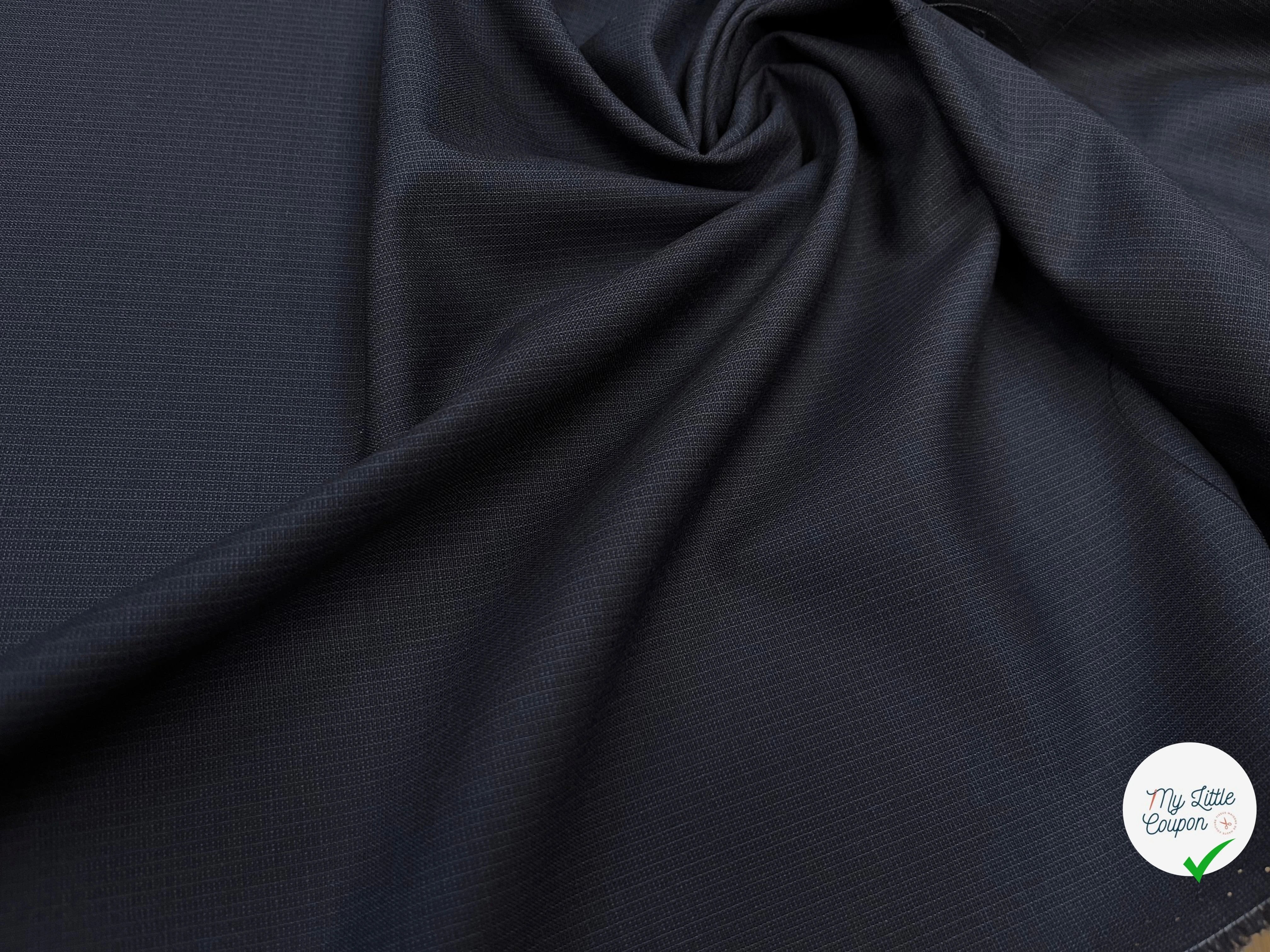 DRAPERIE DE LAINE BLEU NUIT D'ÉTE DEPERLANTE TRES CHIC - My Little Coupon