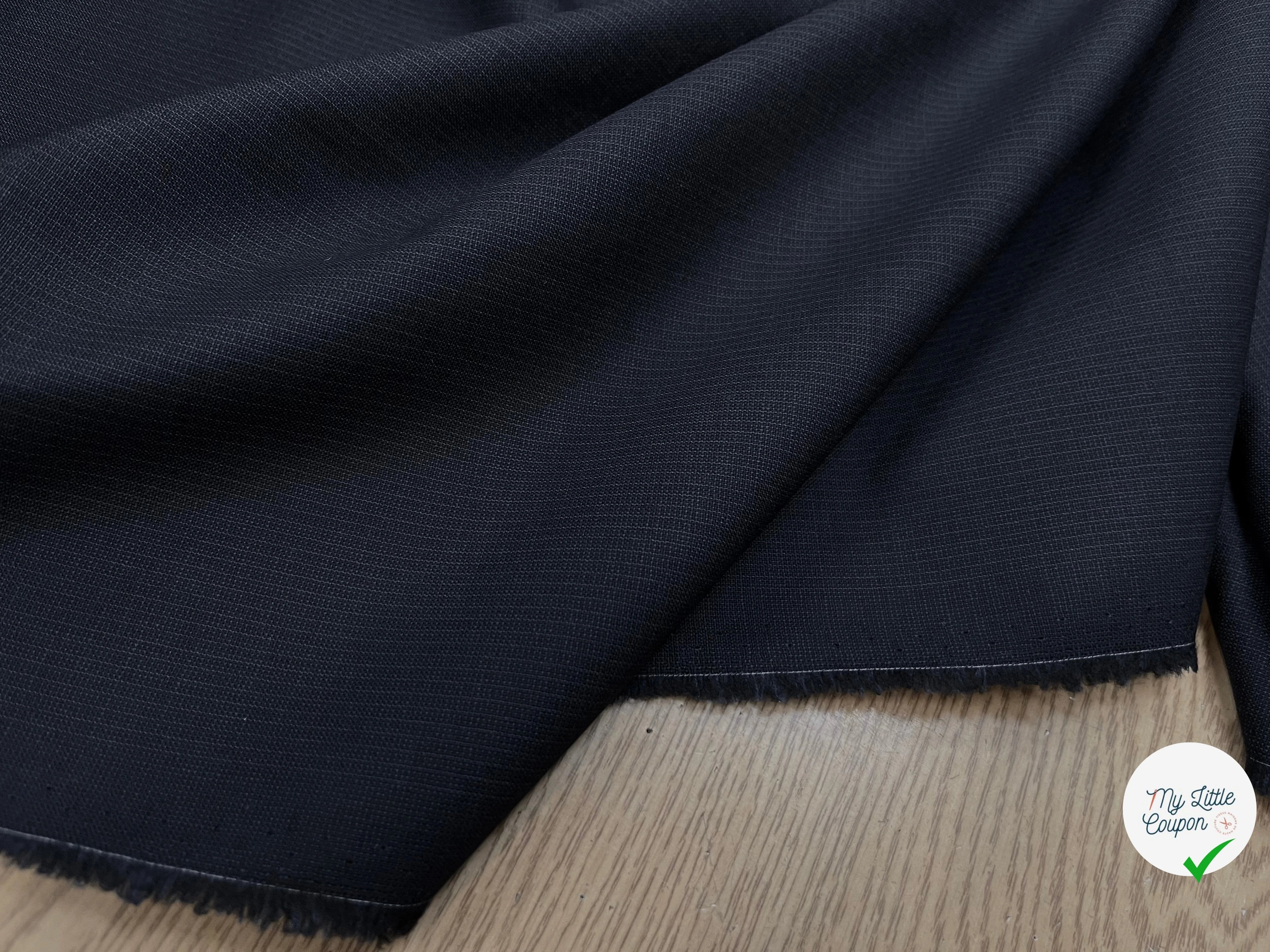 DRAPERIE DE LAINE BLEU NUIT D'ÉTE DEPERLANTE TRES CHIC - My Little Coupon