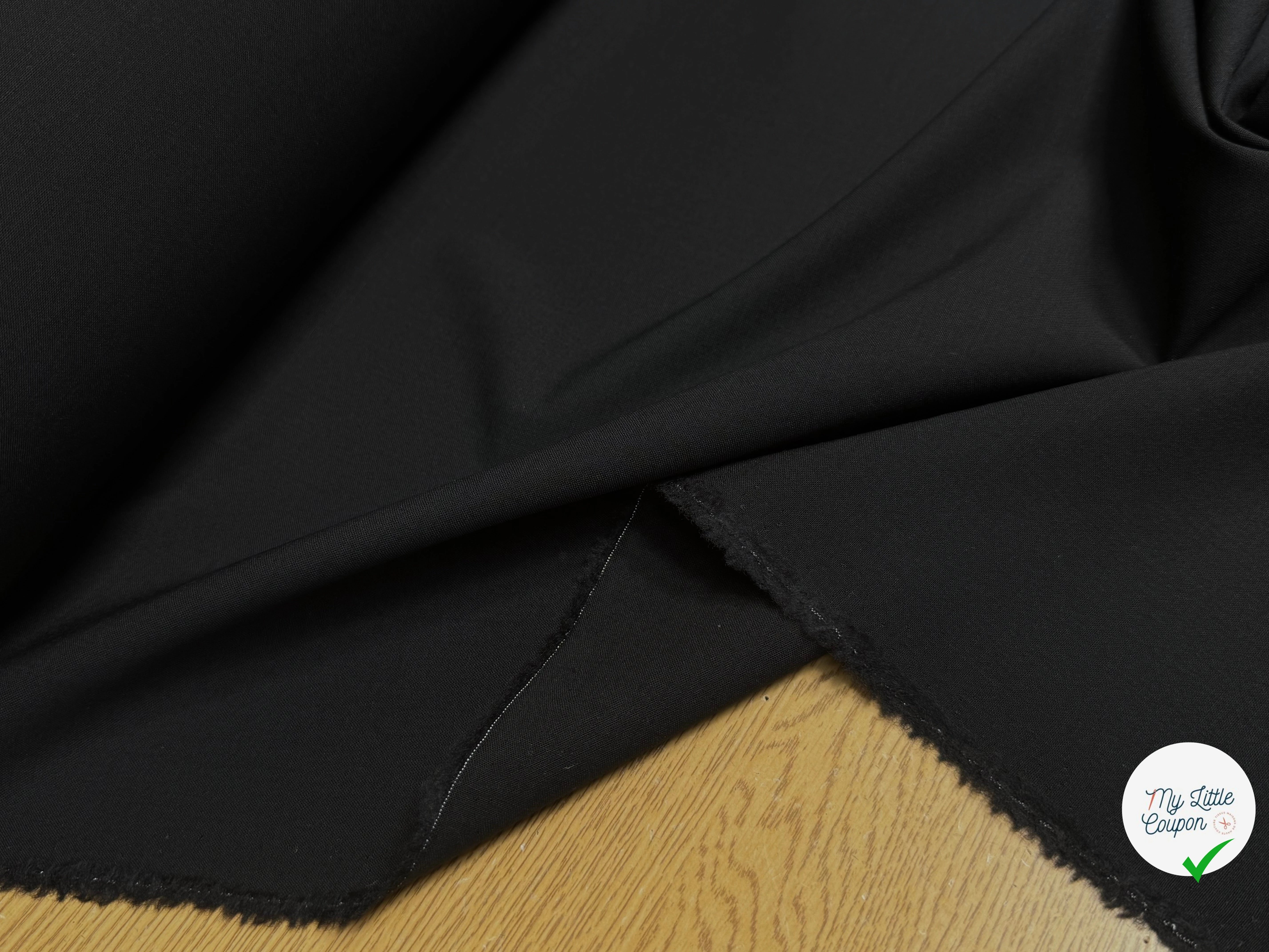 DRAPERIE DE LAINE CHIC TOMBÉ STRETCH NOIR - My Little Coupon