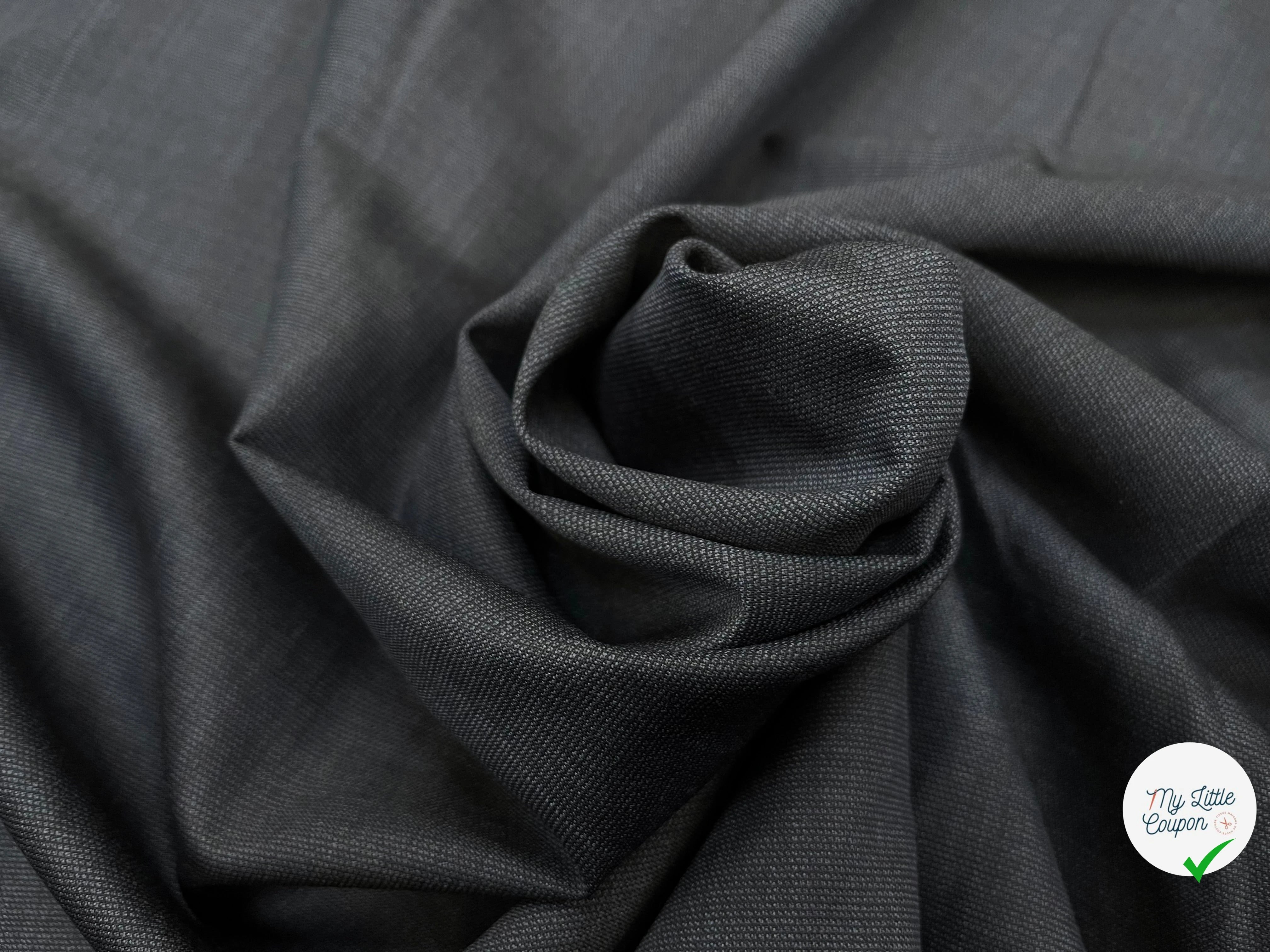 DRAPERIE DE LAINE DEPERLANTE BLEU NUIT D'ÉTÉ 100% LAINE 156CM - My Little Coupon