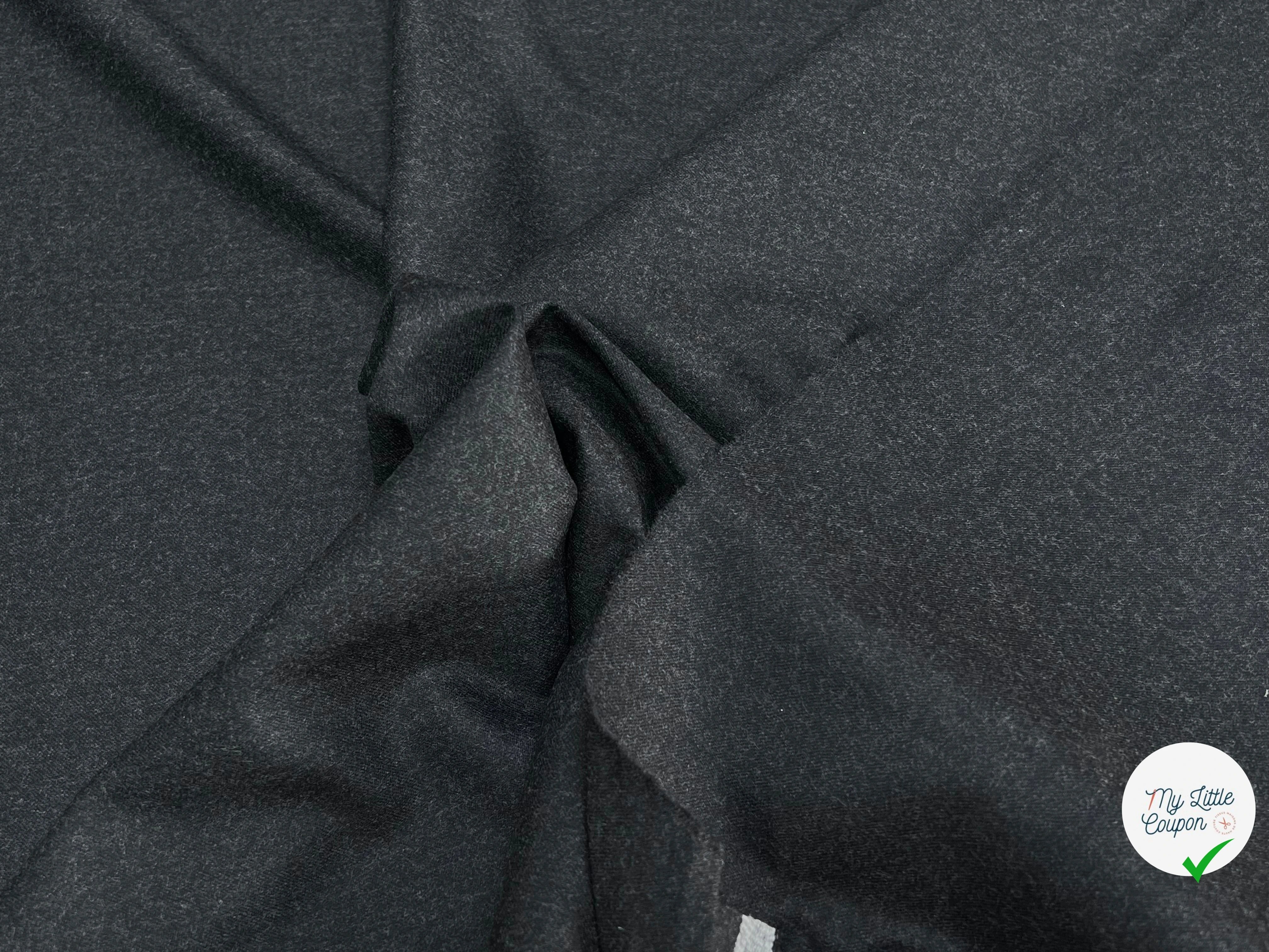 DRAPERIE DE LAINE FLANELLE GRIS CHINÉ - My Little Coupon