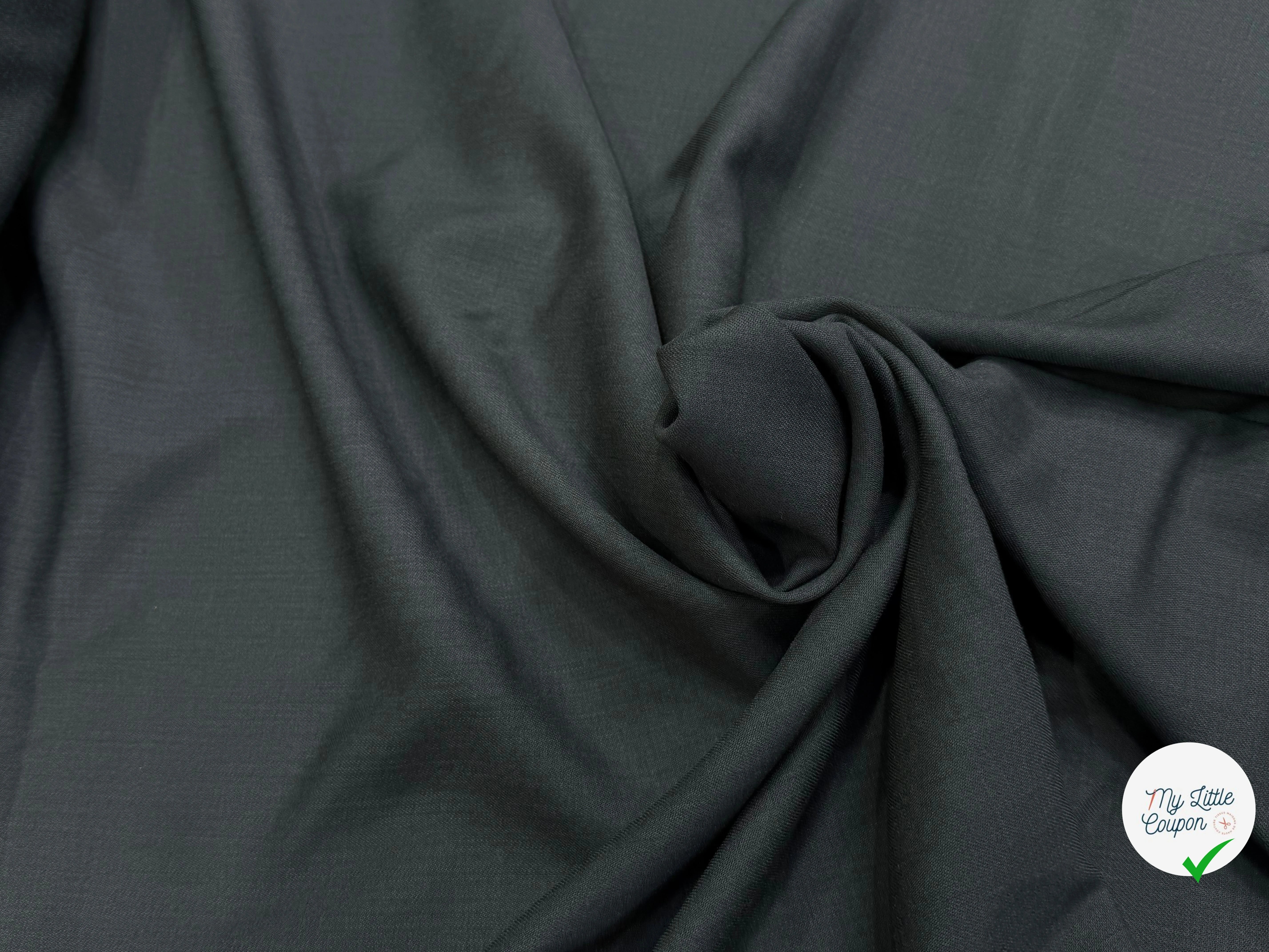 DRAPERIE DE LAINE FLUIDE GRIS FONCÉ 100% LAINE - My Little Coupon