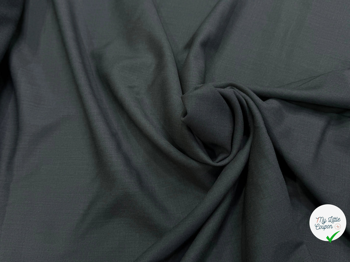 DRAPERIE DE LAINE FLUIDE GRIS FONCÉ 100% LAINE - My Little Coupon