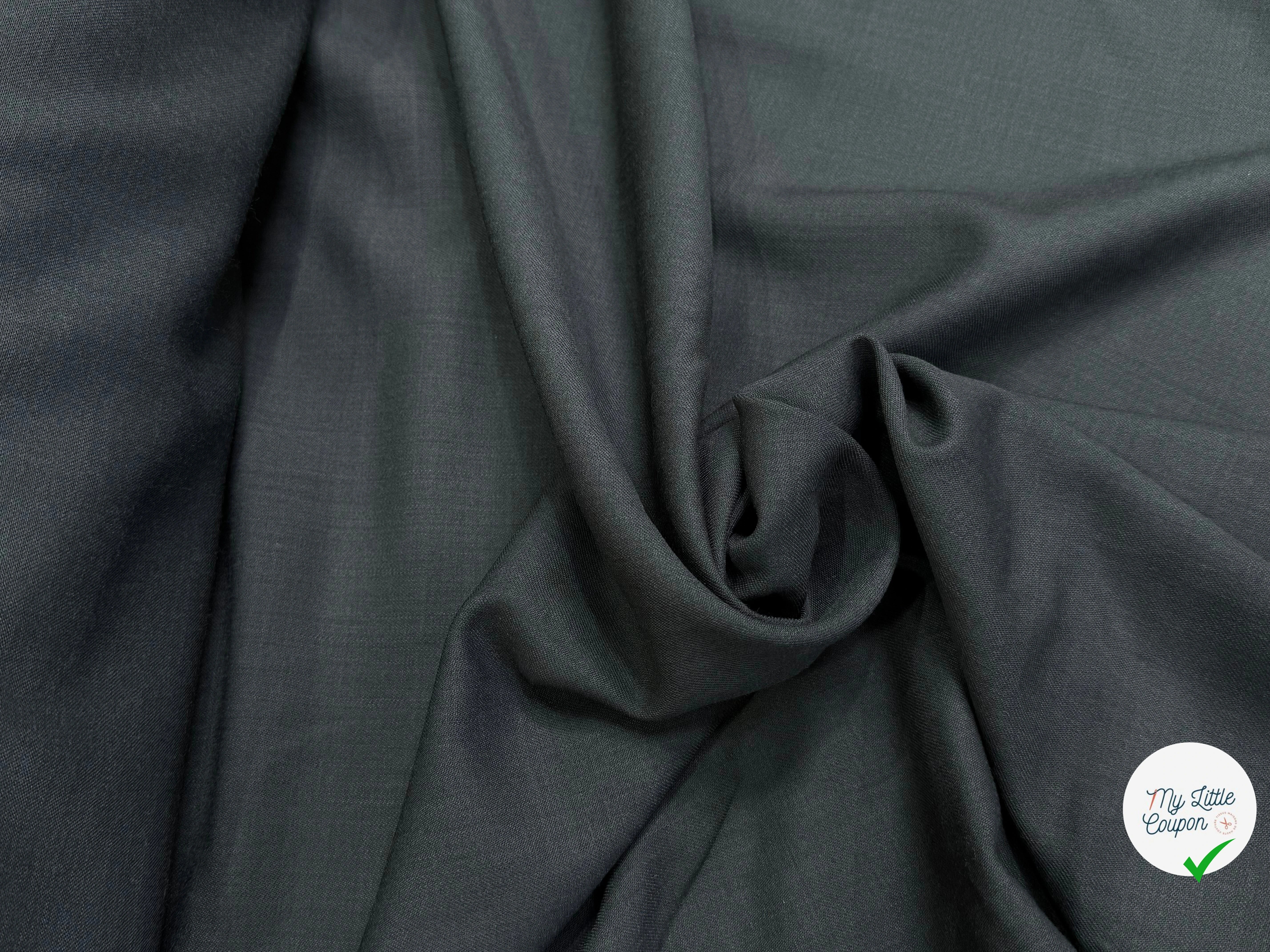 DRAPERIE DE LAINE FLUIDE GRIS FONCÉ 100% LAINE - My Little Coupon